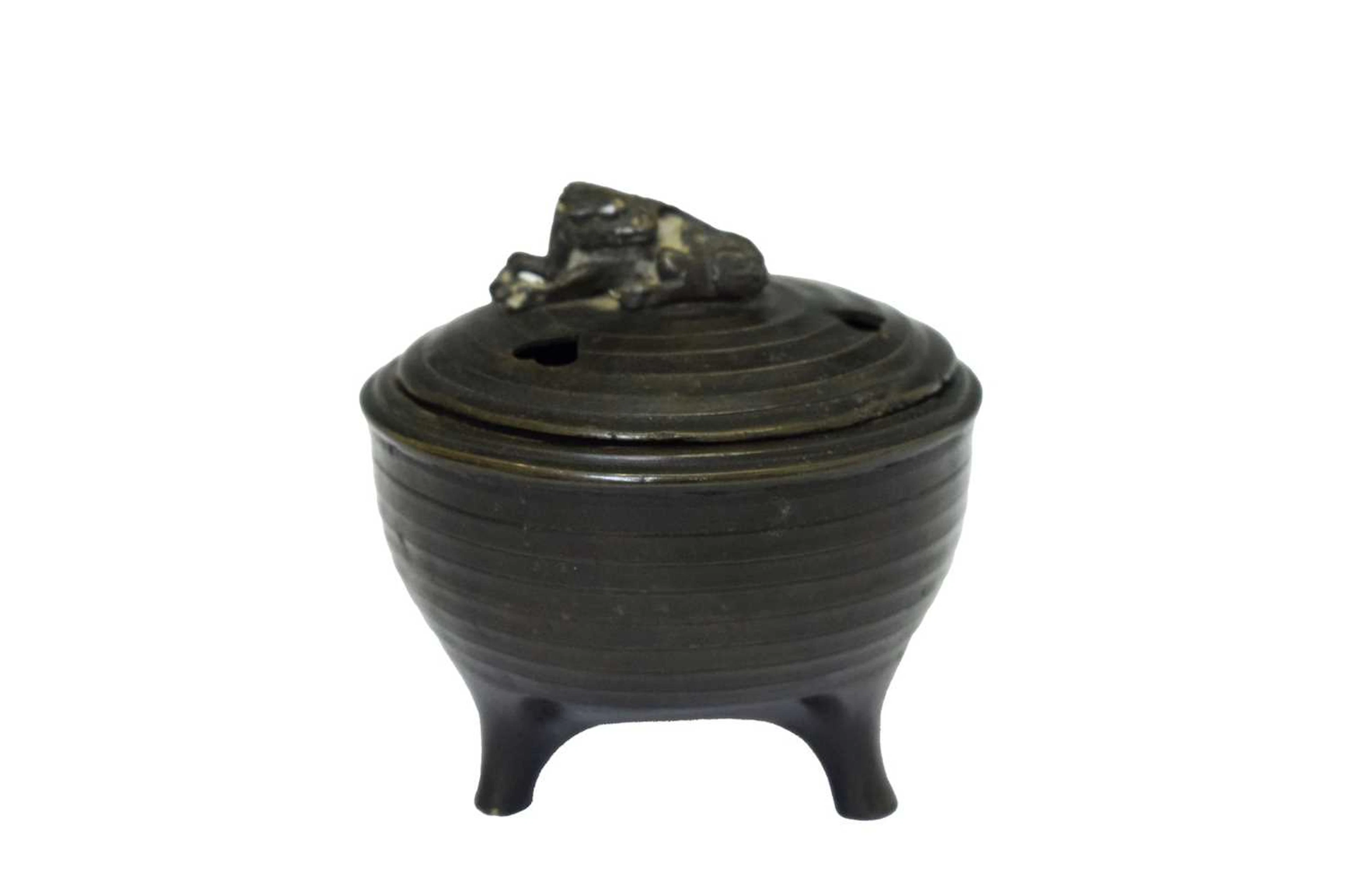 Japanese bronze incense burner or koro