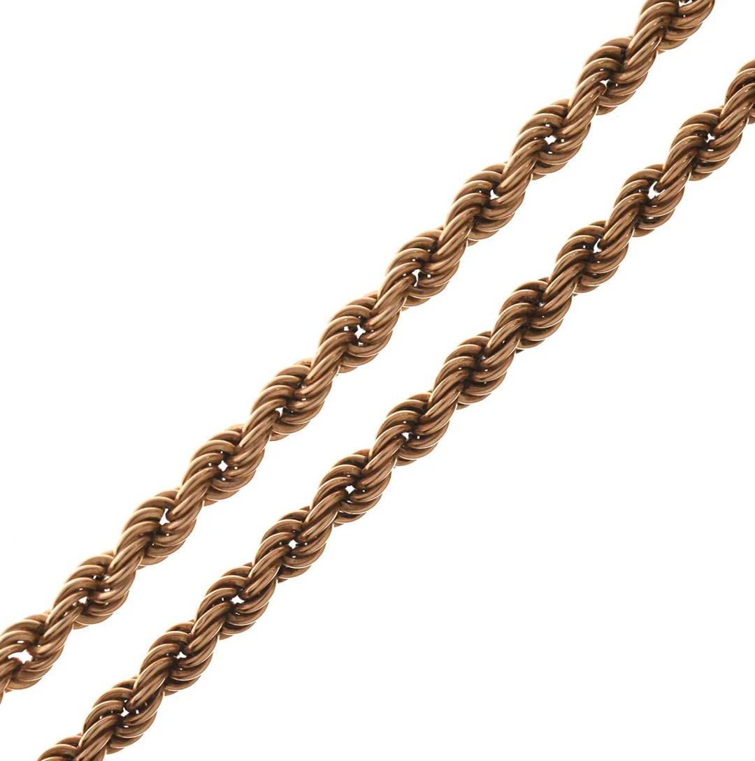 9ct gold rope link necklace