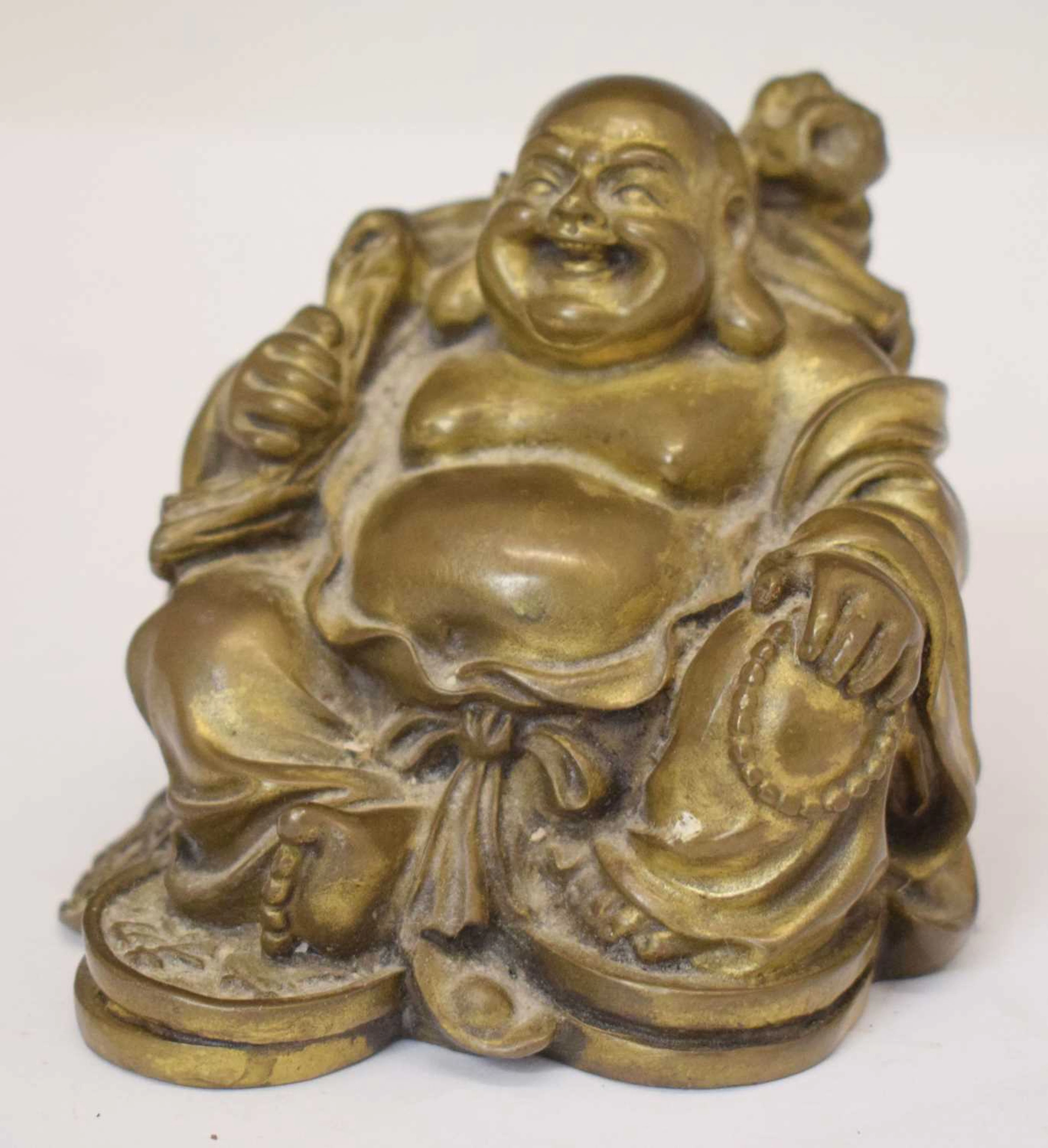 Japanese brass alloy figure of Daikoku