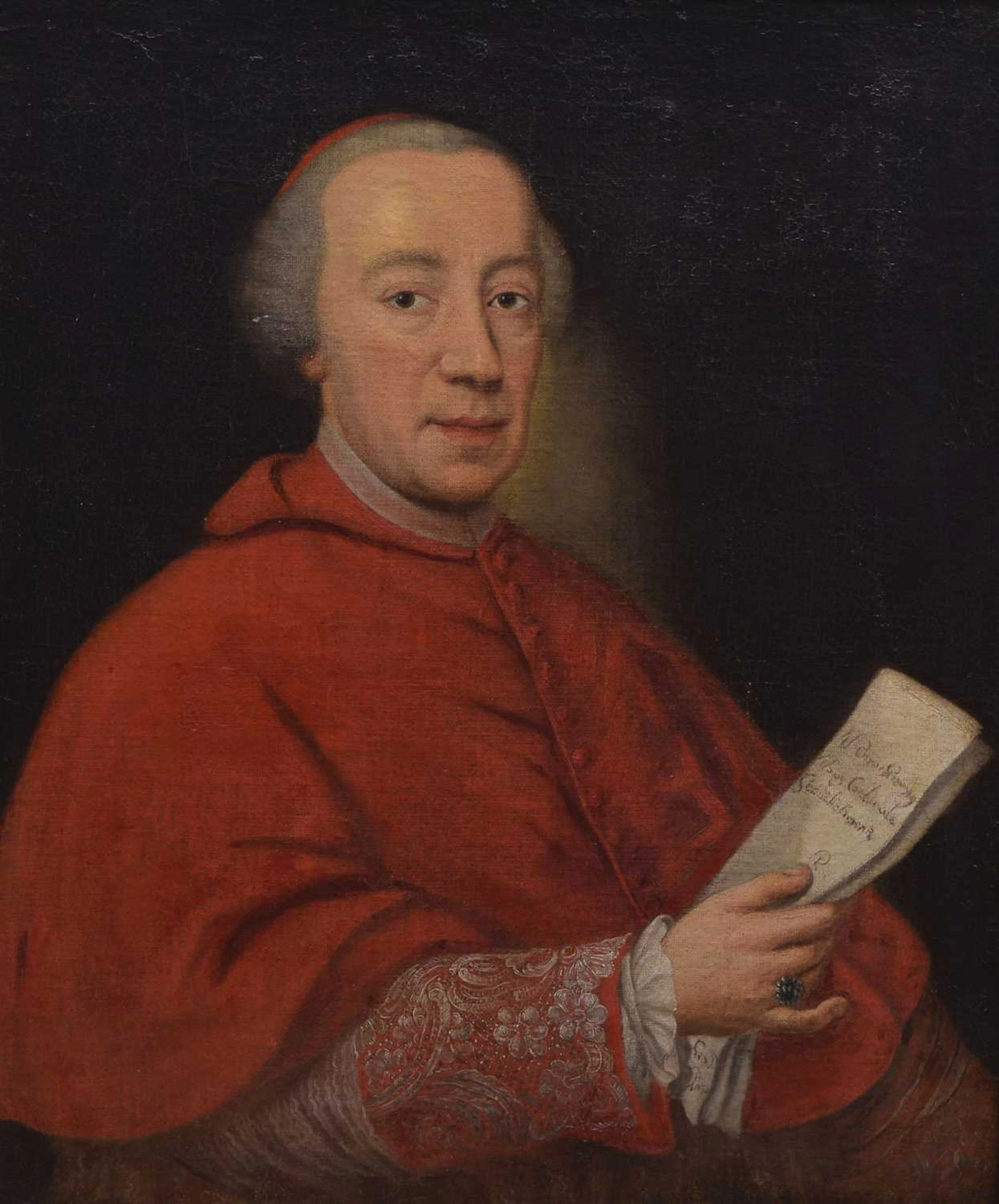 Jacobite interest: 18th century oil portrait of Henry Benedict Stuart