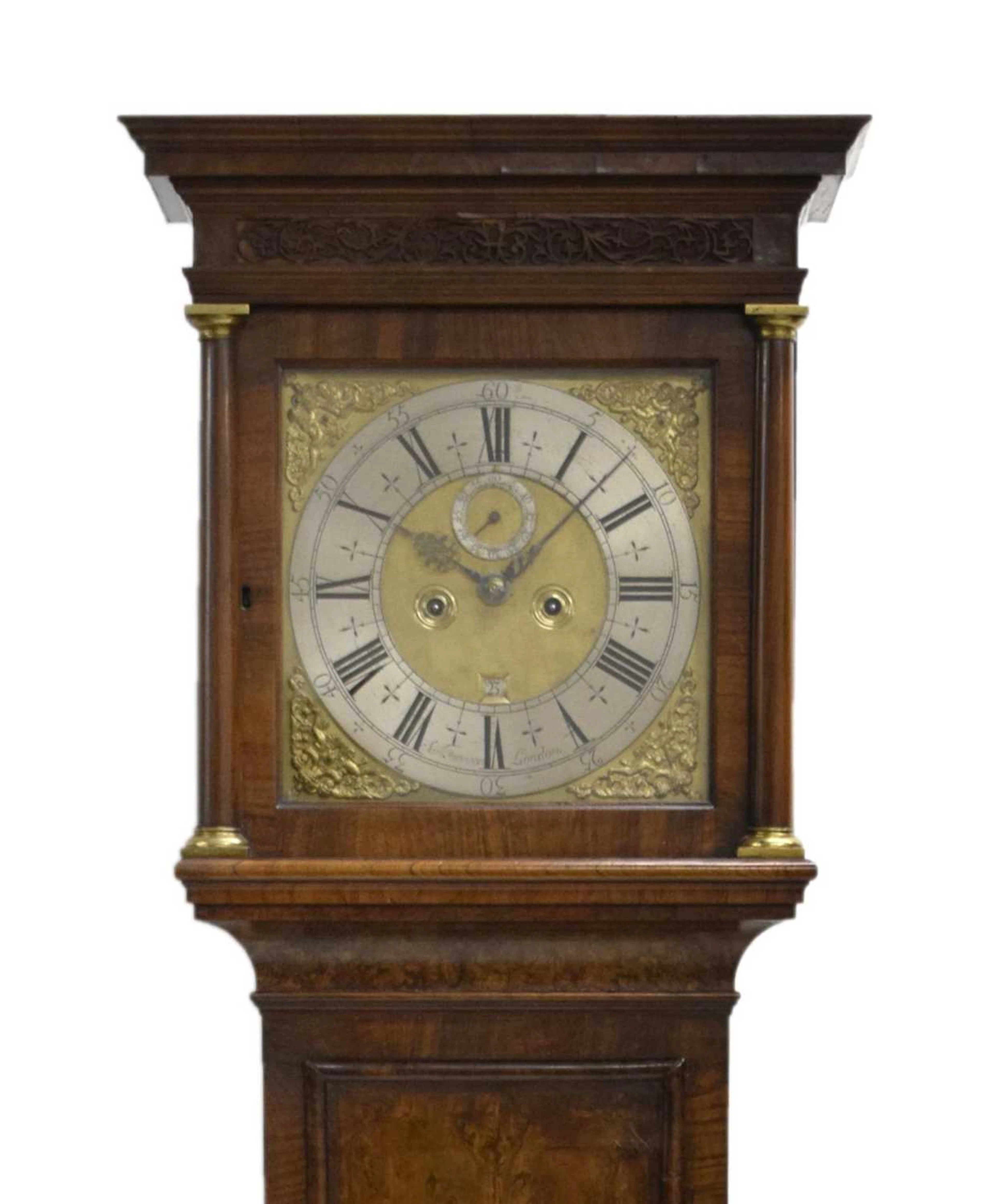 Queen Anne walnut eight-day longcase clock, Samuel Townson, London, circa 1710