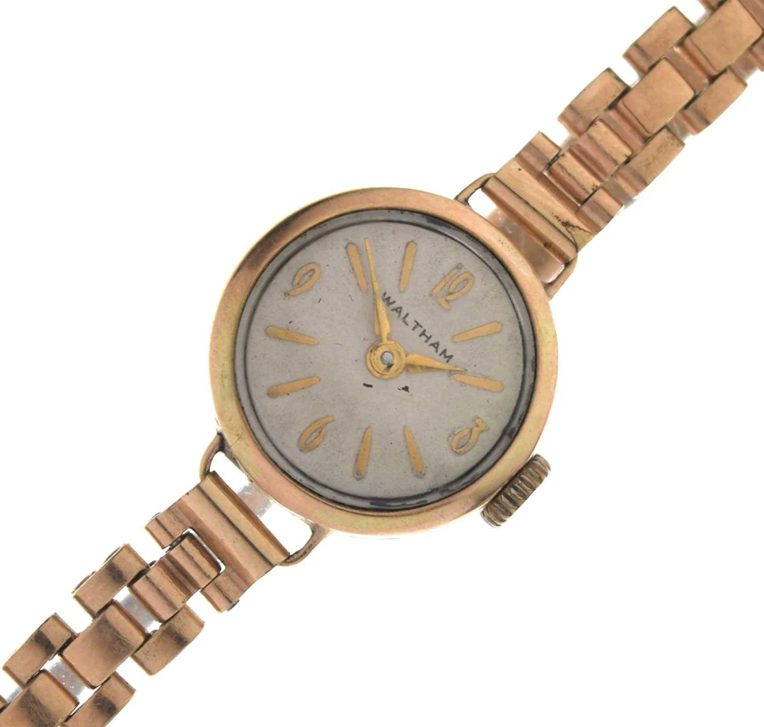 Waltham - Lady's 9ct gold cased bracelet watch