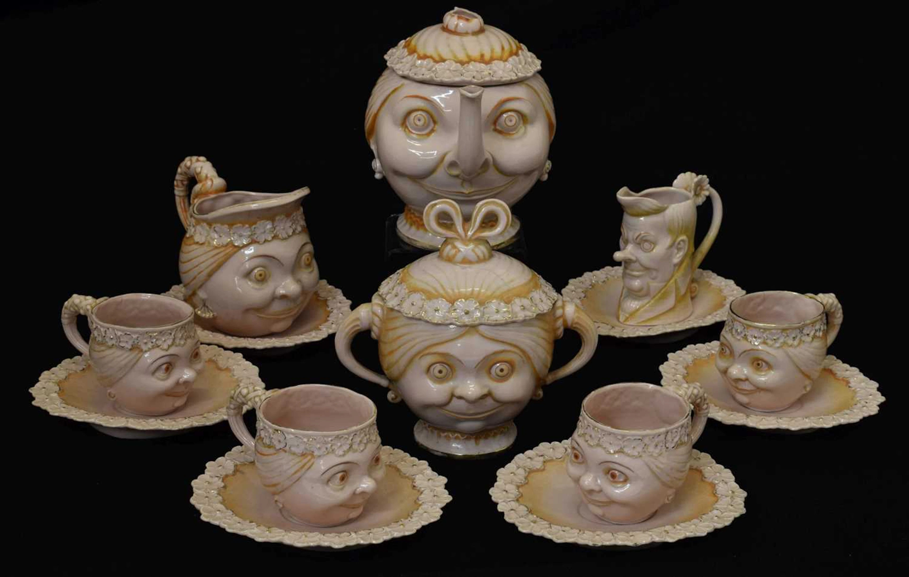 Attributed to Schafer & Vater - German porcelain novelty part tea service
