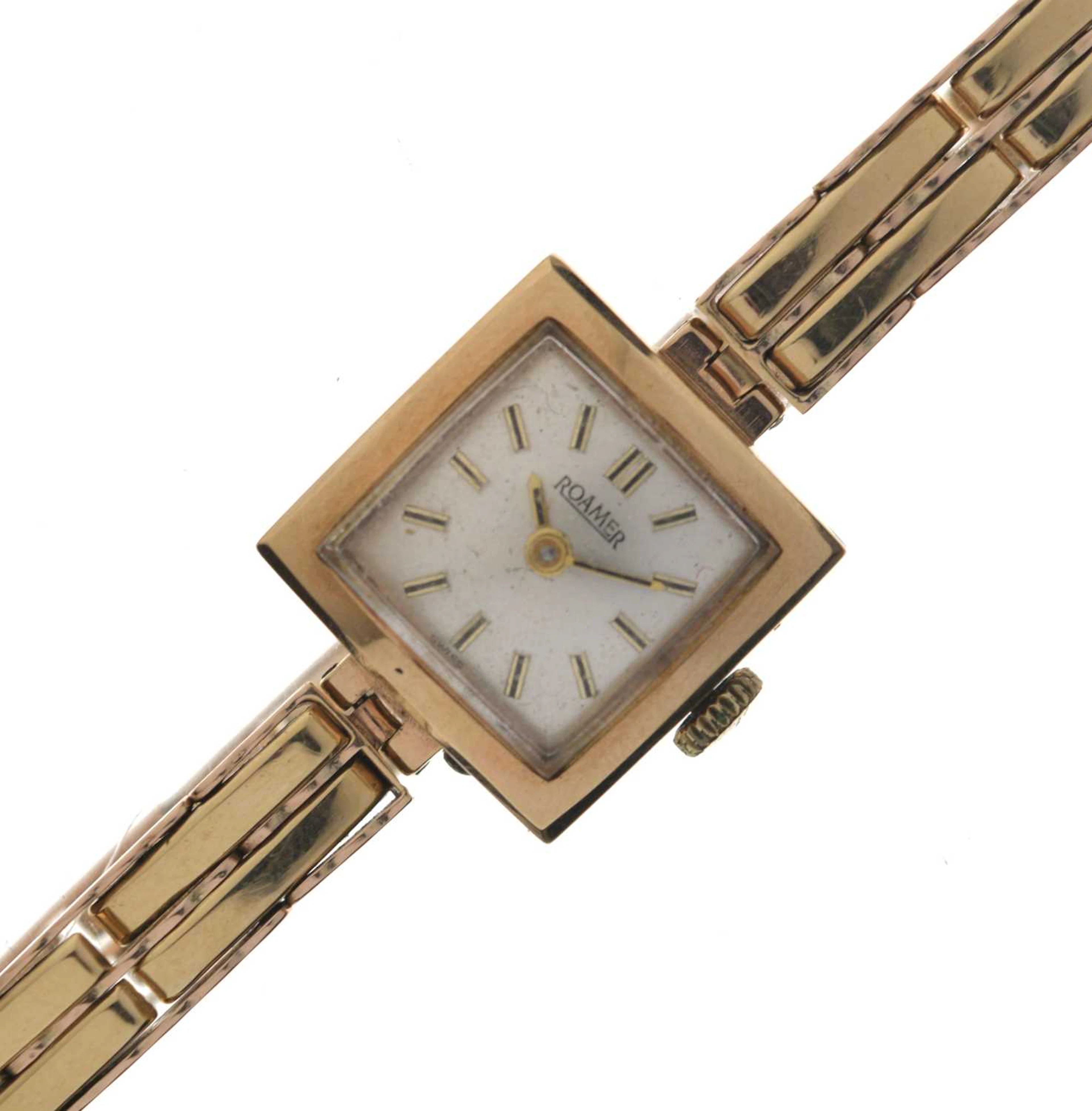 Roamer - 1950s 9ct gold cased wristwatch