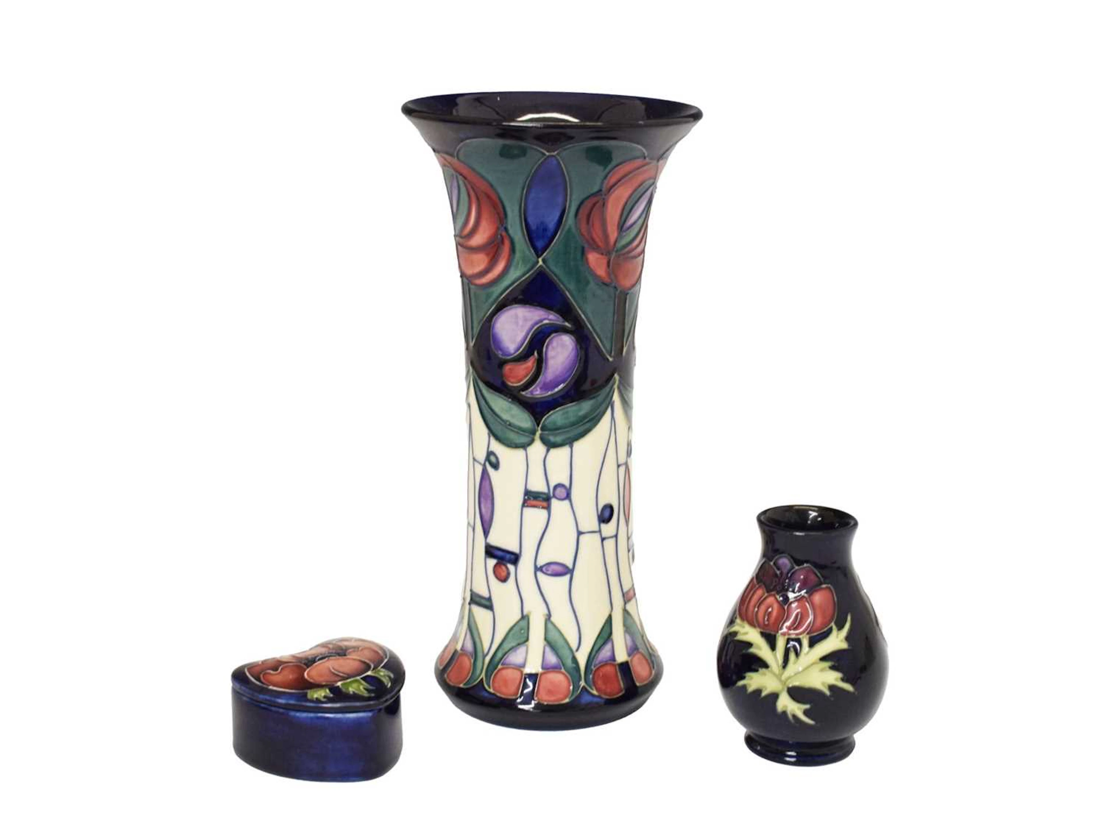Moorcroft - 'Tribute to Charles Rennie Mackintosh' sleeve vase