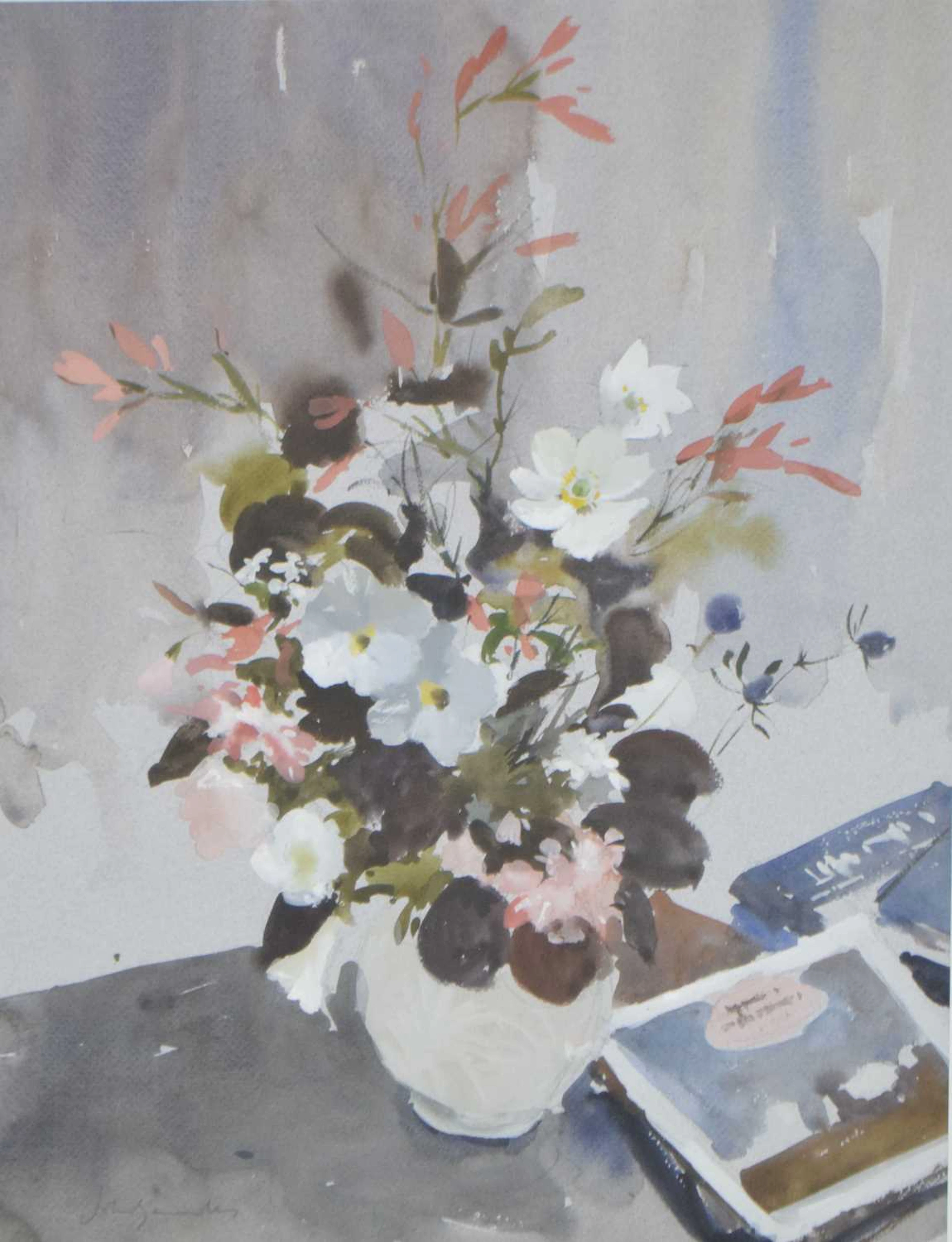 ARR John Yardley (b.1933) - Watercolour - 'Last of the Petunias'