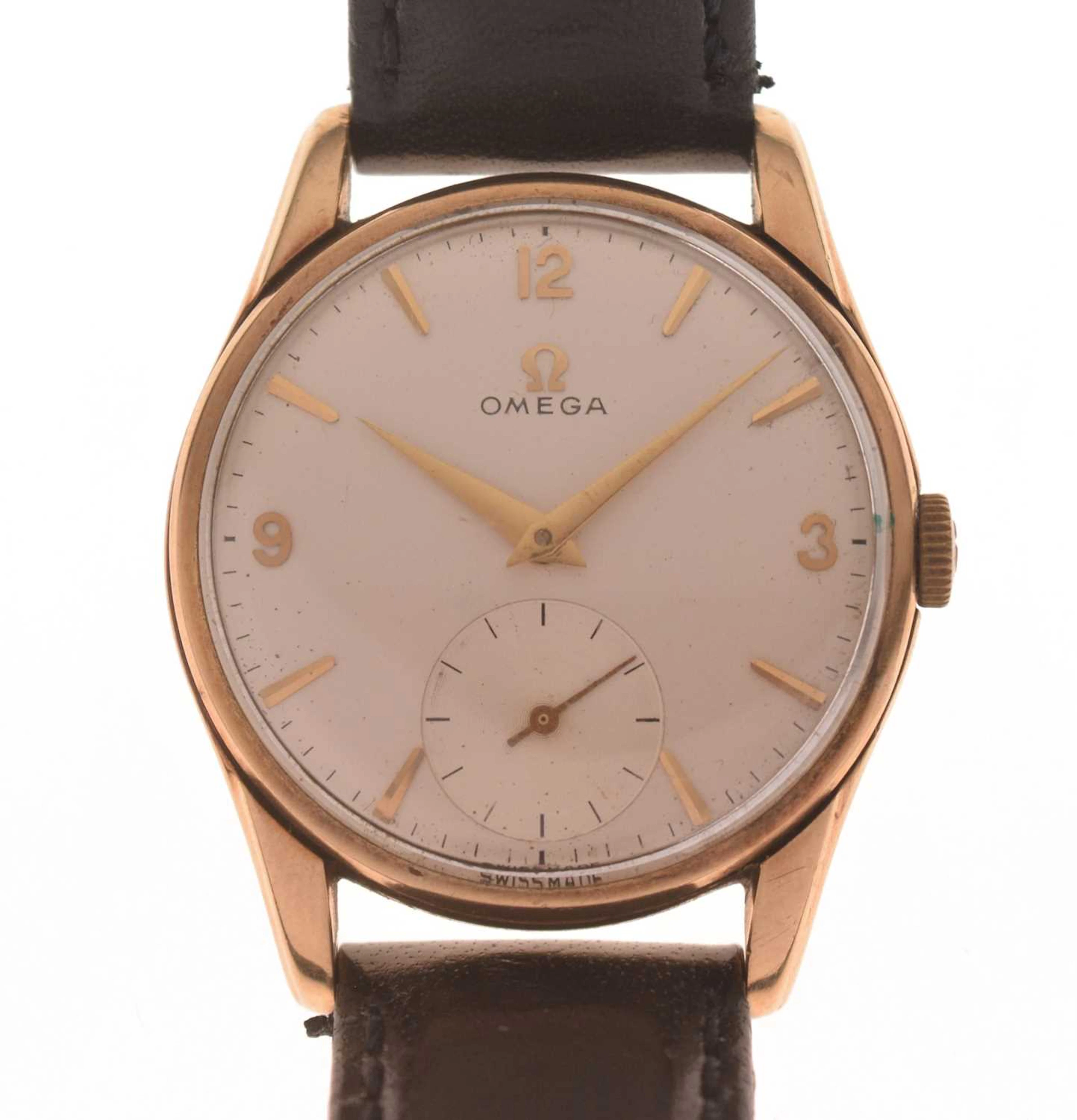 Omega - 1960s 9ct gold cased wristwatch