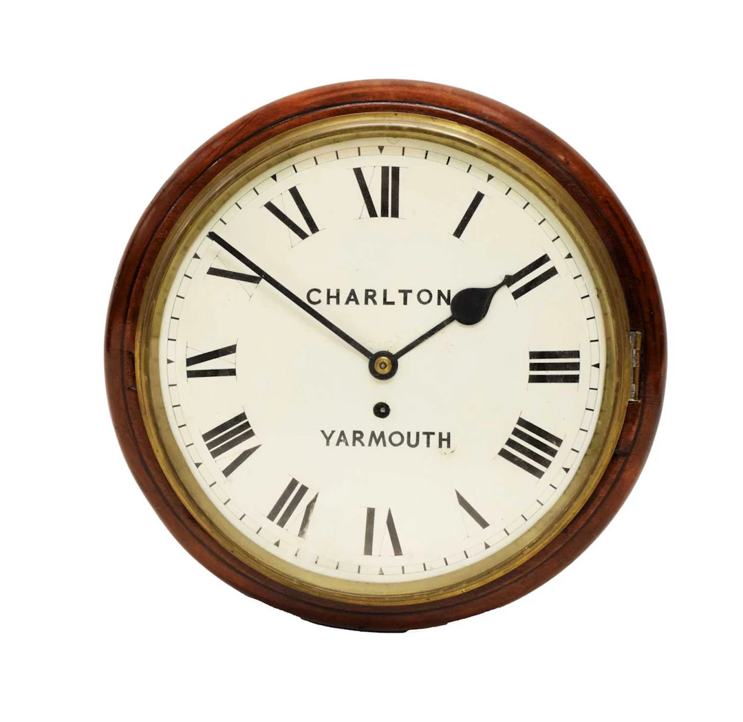 Early 20th century mahogany framed single fusee wall clock
