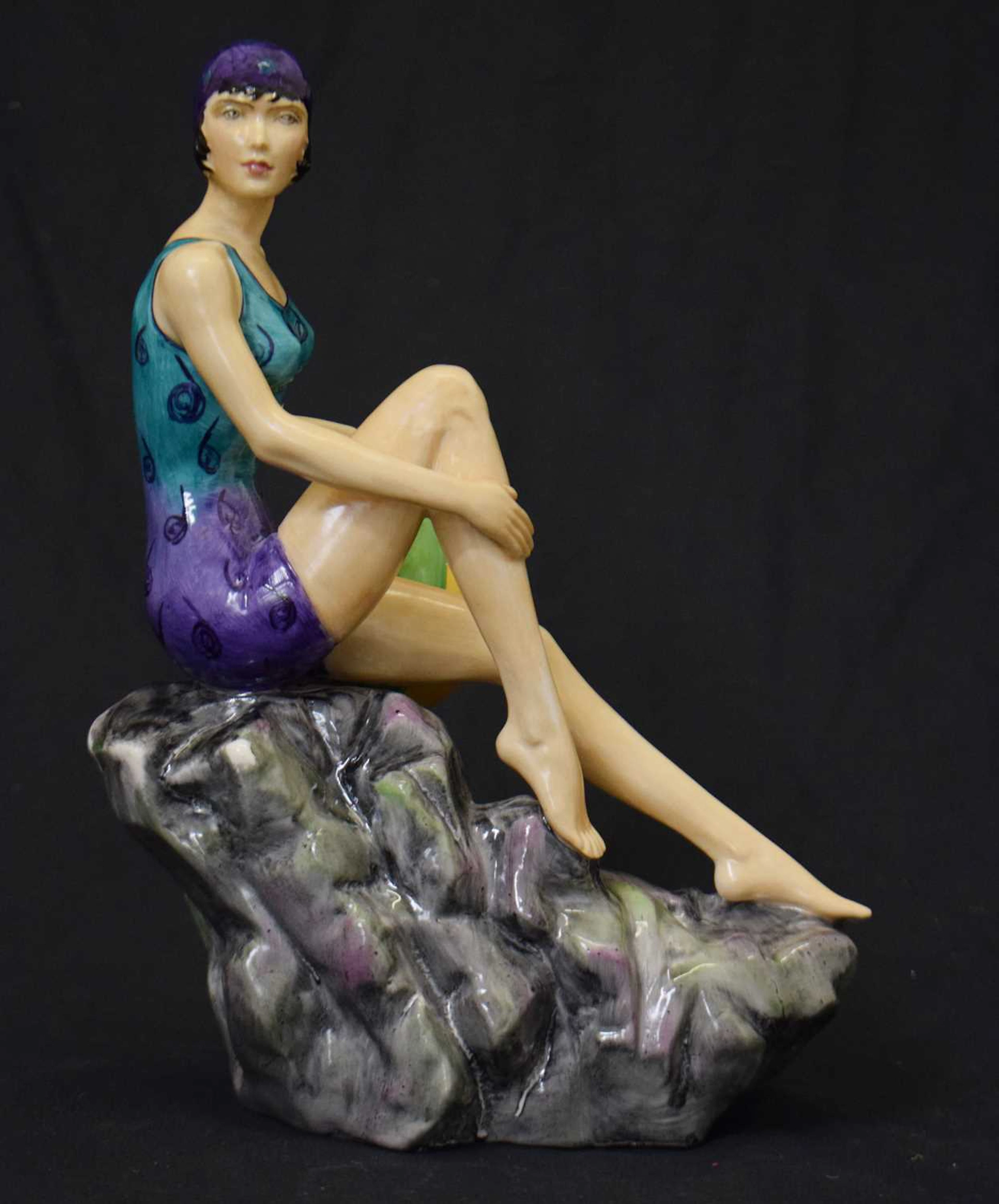 Peggy Davies Ceramics- 'The Bather' - Original colouring, 1/1, designed
