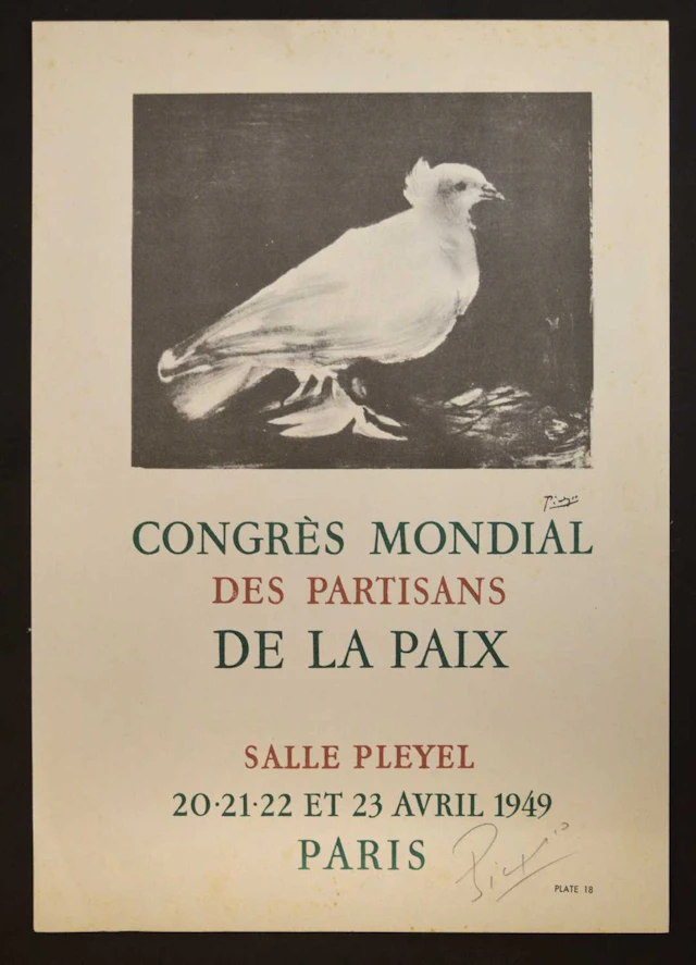 Picasso - Signed 'World Congress of Partisans for Peace' plate