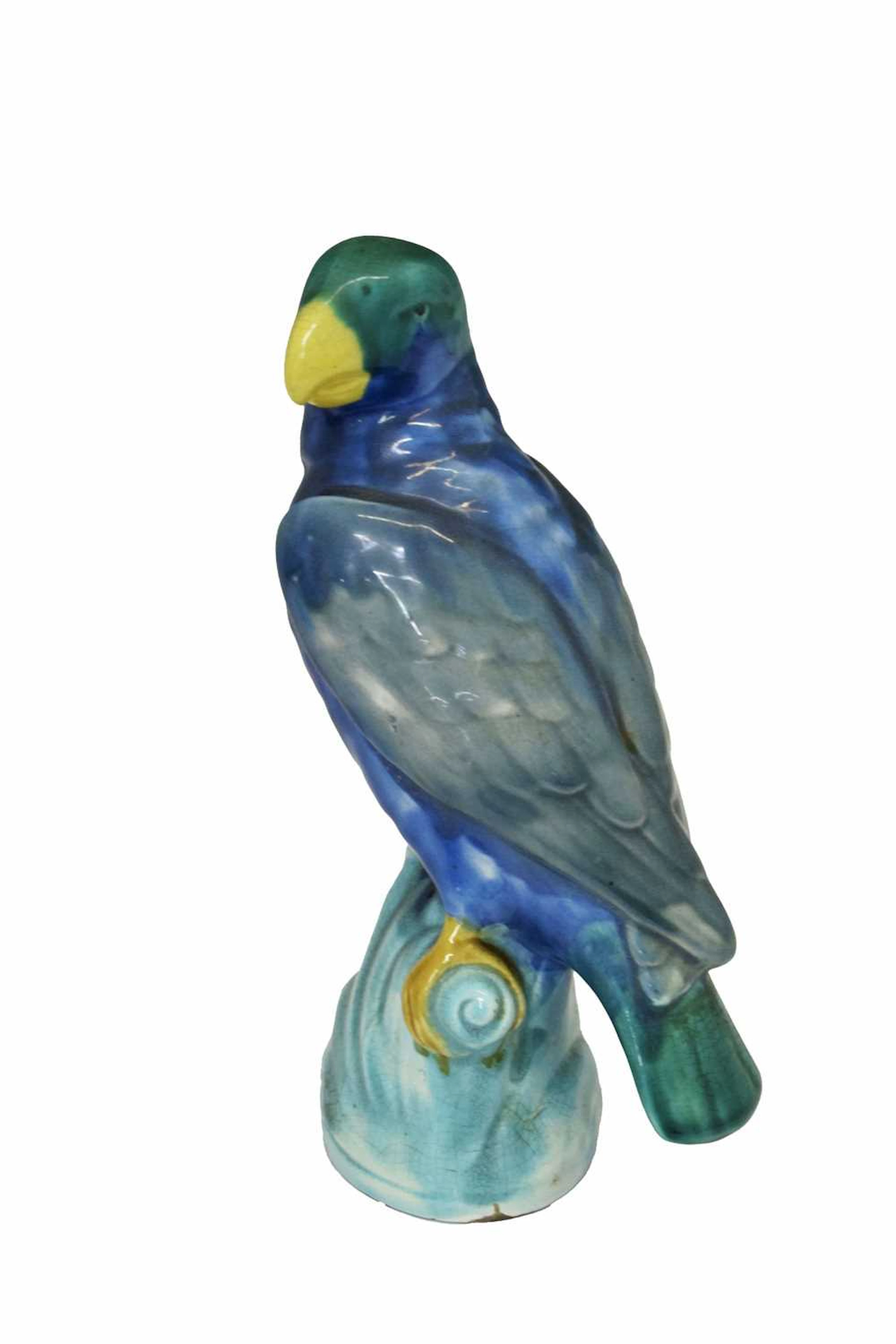 Minton majolica model of a parrot
