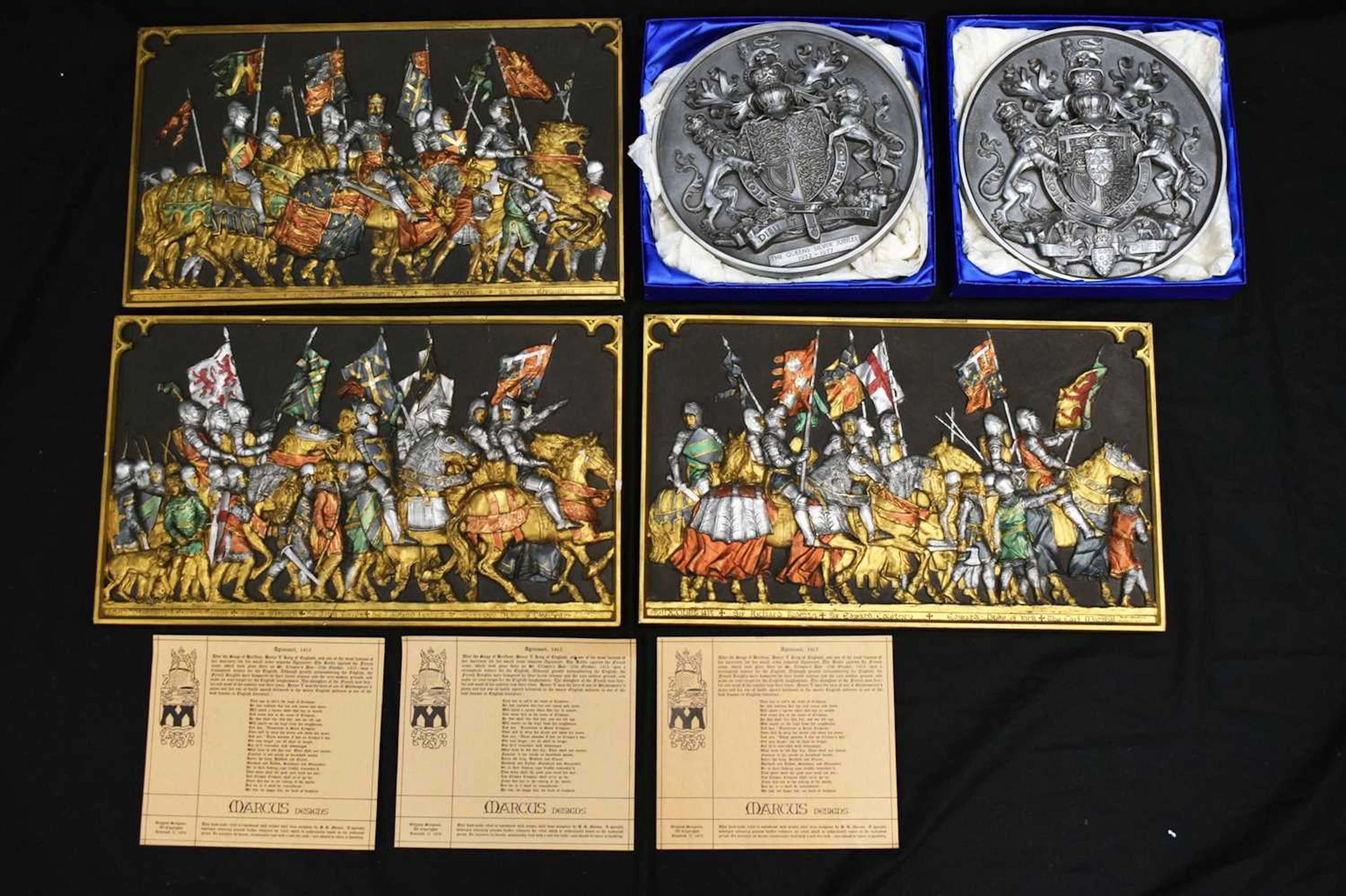Marcus Designs - Five relief plaques