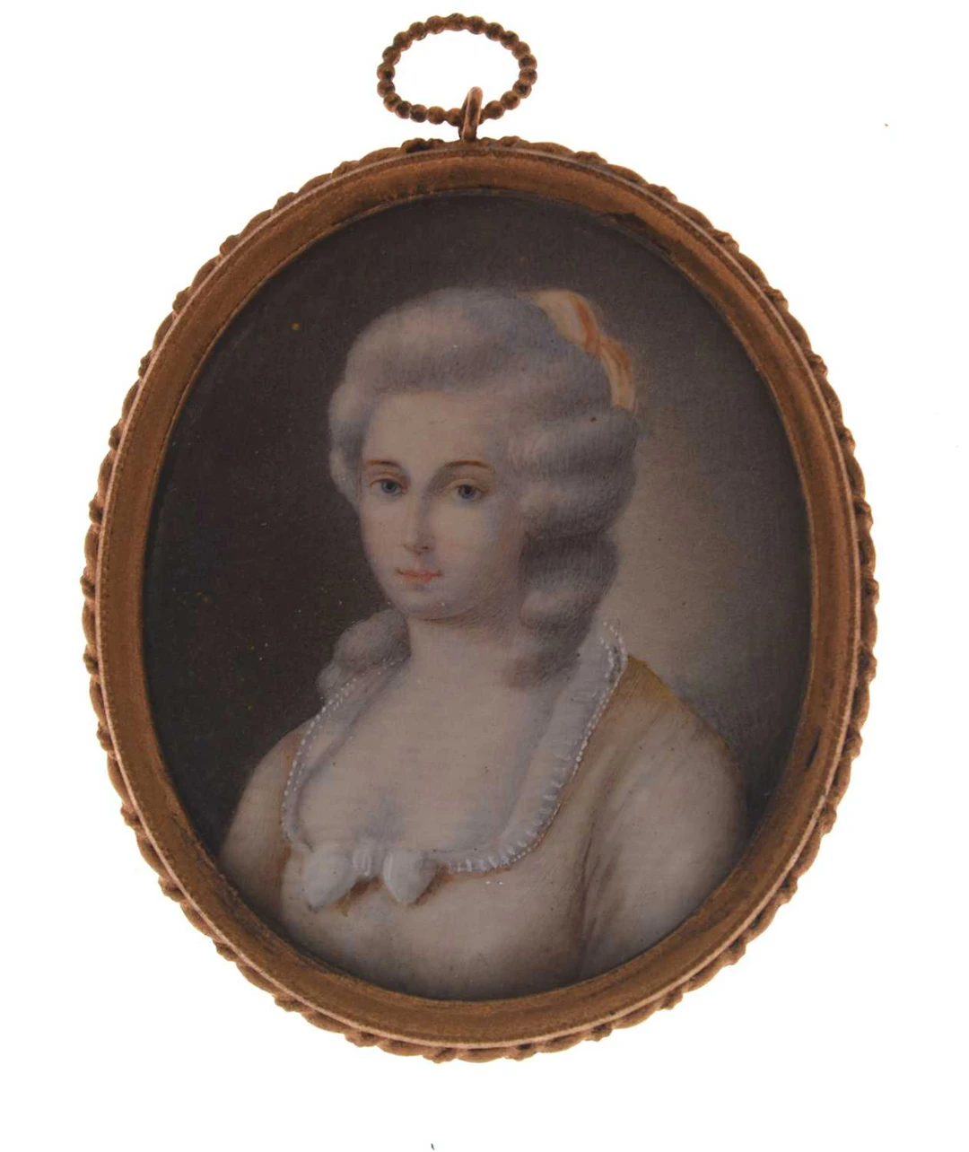 19th century portrait miniature on ivory of a lady