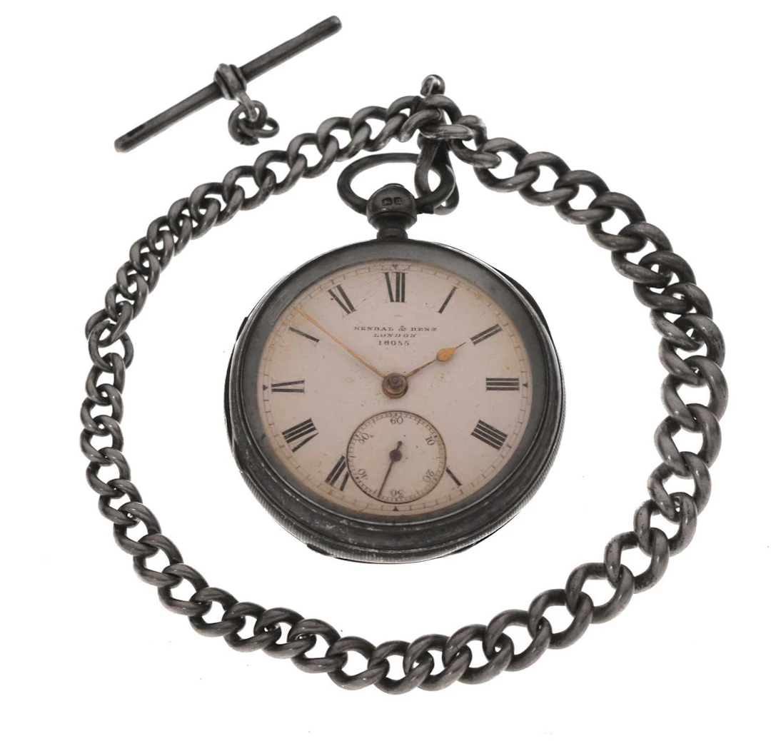 Late Victorian silver cased open face pocket watch