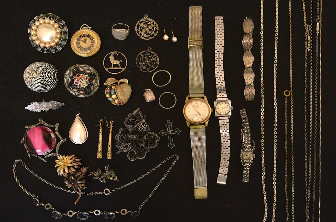 Collection of jewellery and watches to include micro mosaic brooch