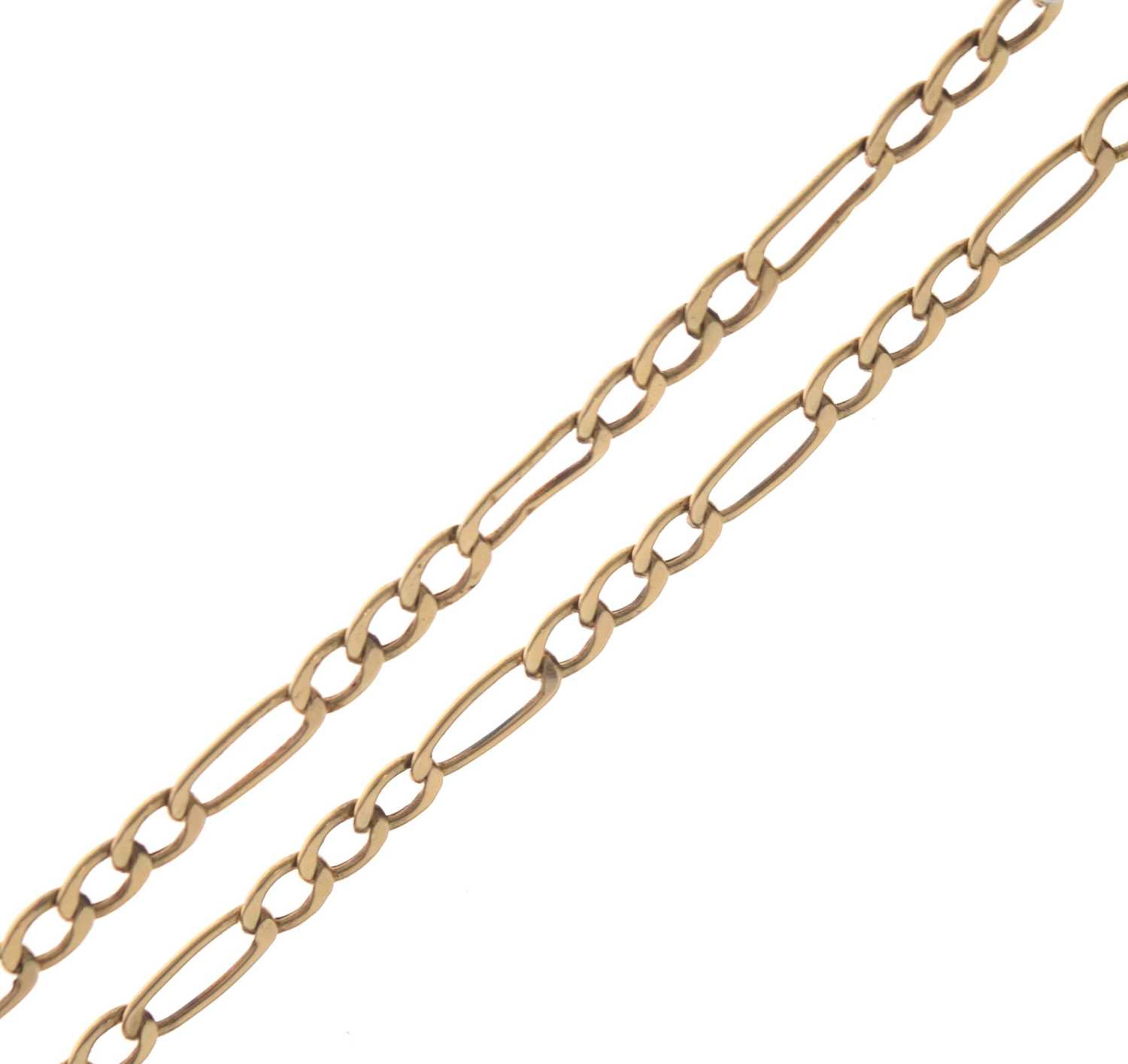 9ct gold figaro link necklace