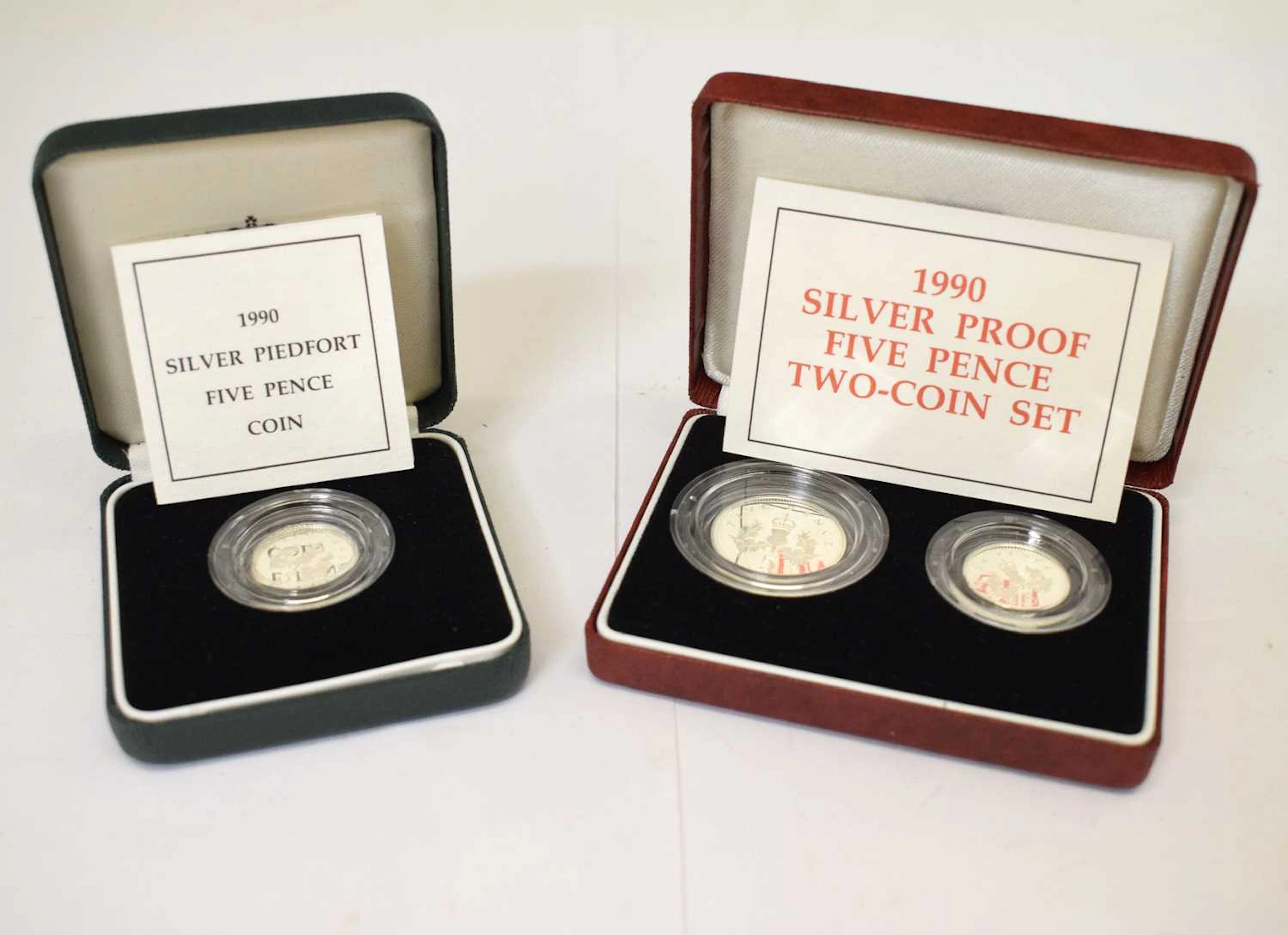Two Elizabeth II GB silver Proof coin sets