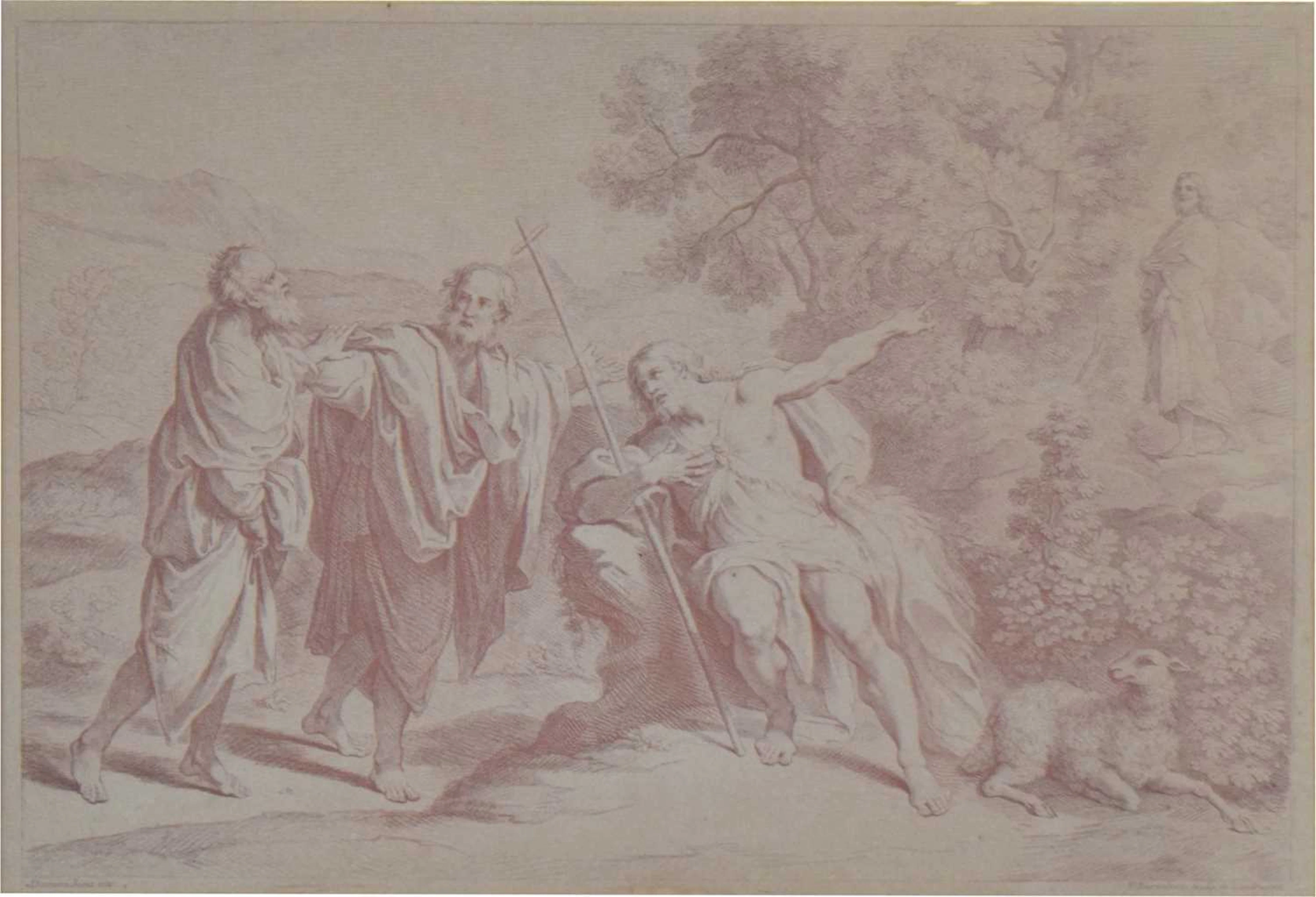 Francesco Bartolozzi (1727-1815) after Domenichino - Stipple engraving, 1765