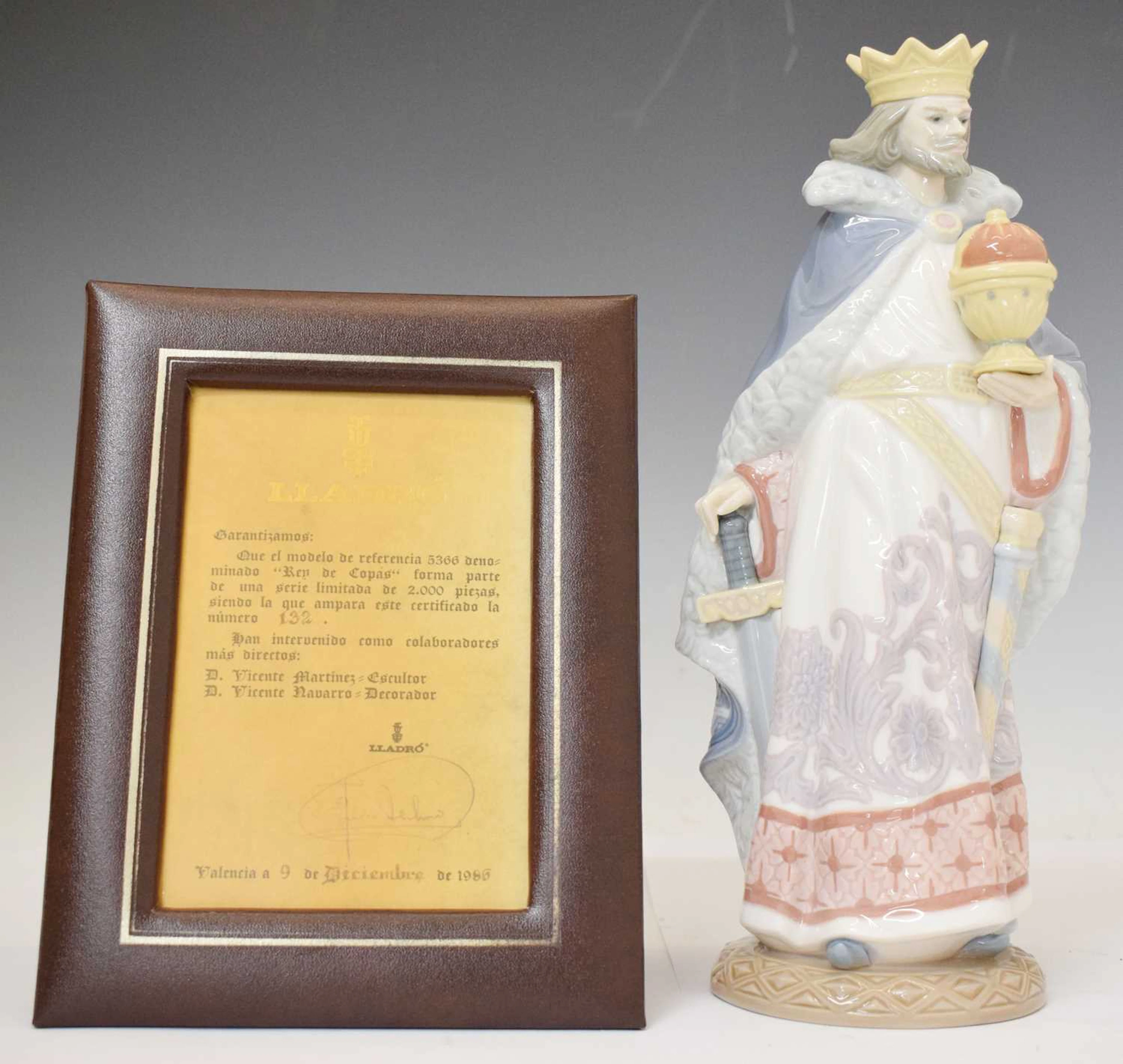 Lladro - 'Rey de Copas' limited edition porcelain figure