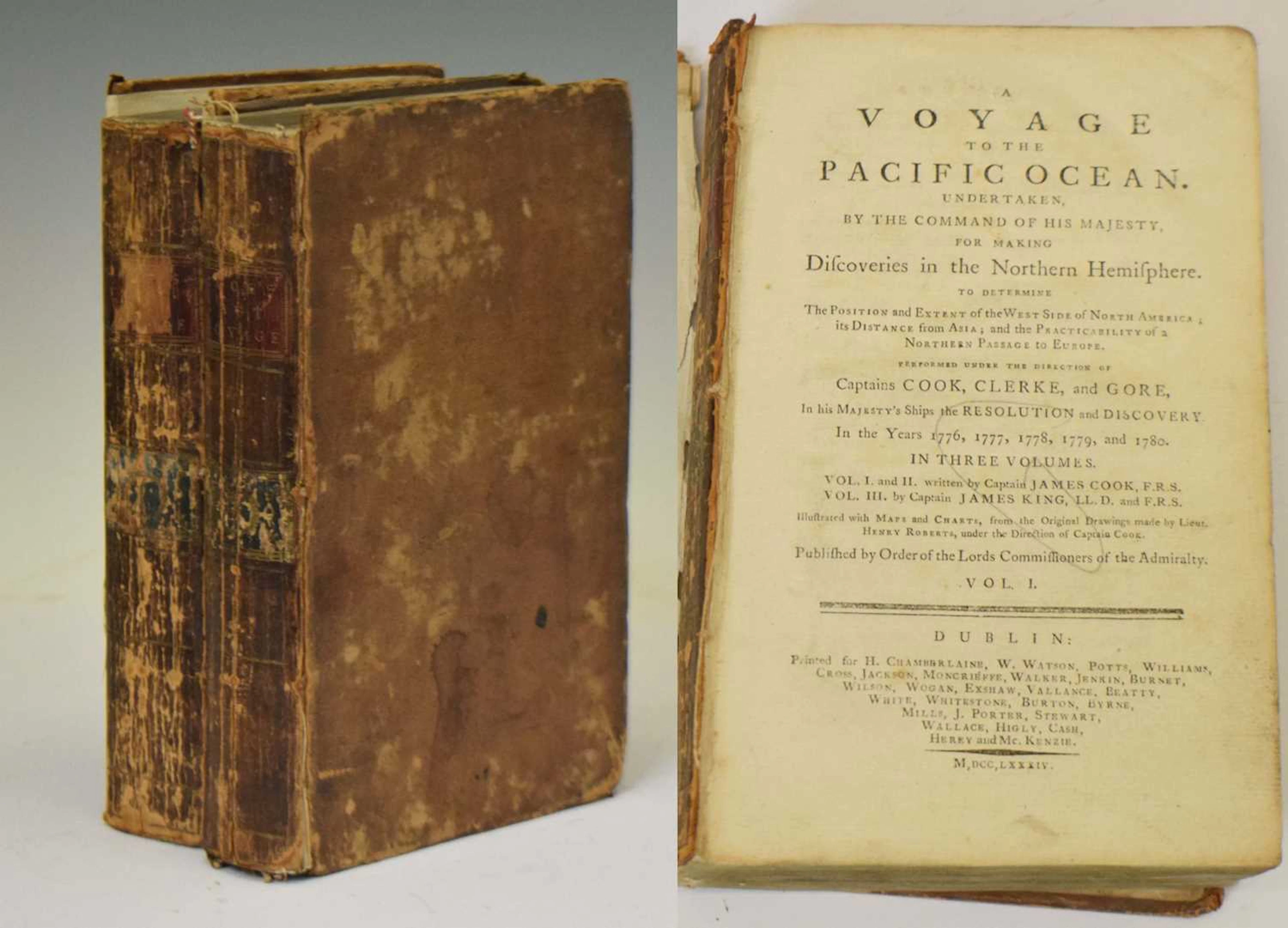Captain James Cook - 'A Voyage to the Pacific Ocean', two volumes, Dublin 1784