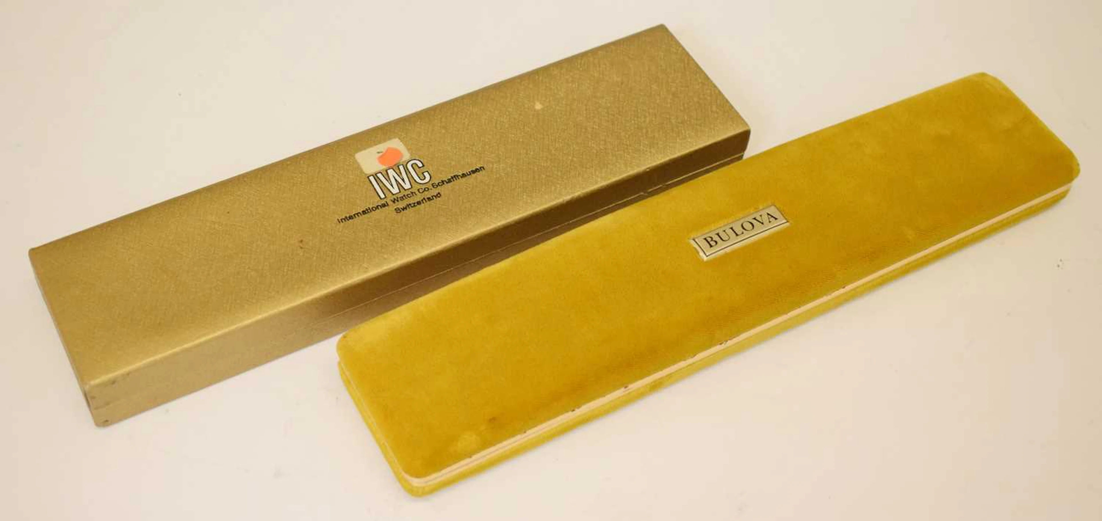 Two vintage watch boxes