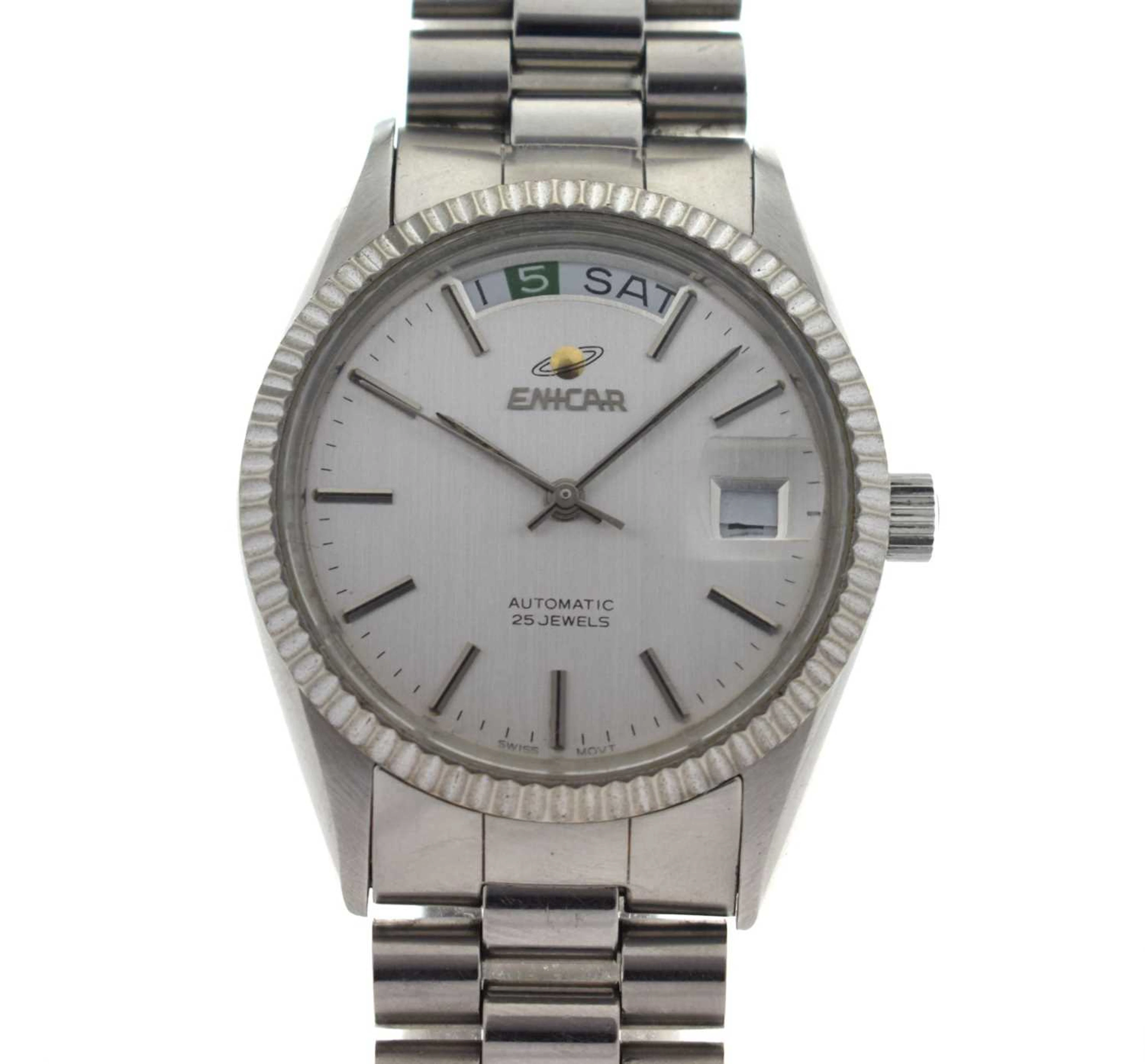 Enicar - Stainless steel automatic bracelet watch, ref. 2169-51-32