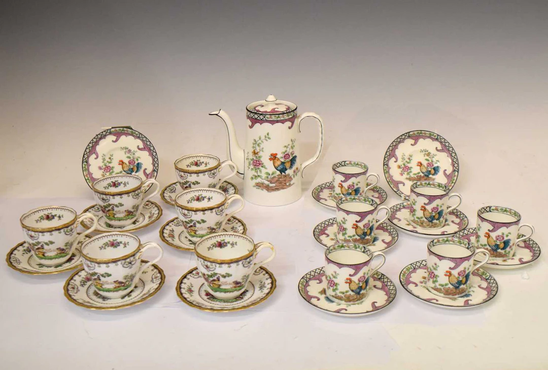 Aynsley coffee set, etc