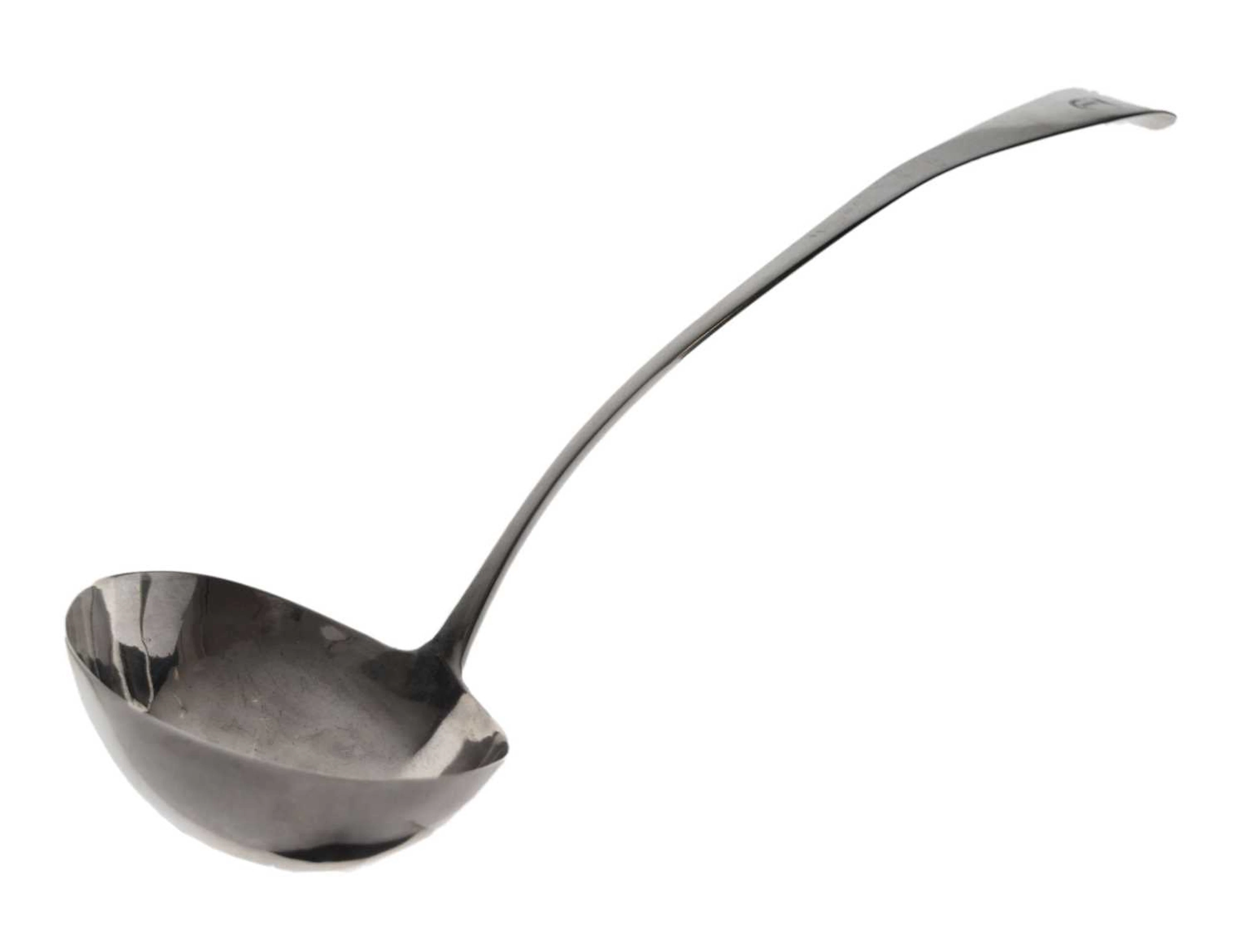 George III silver Old English pattern soup ladle