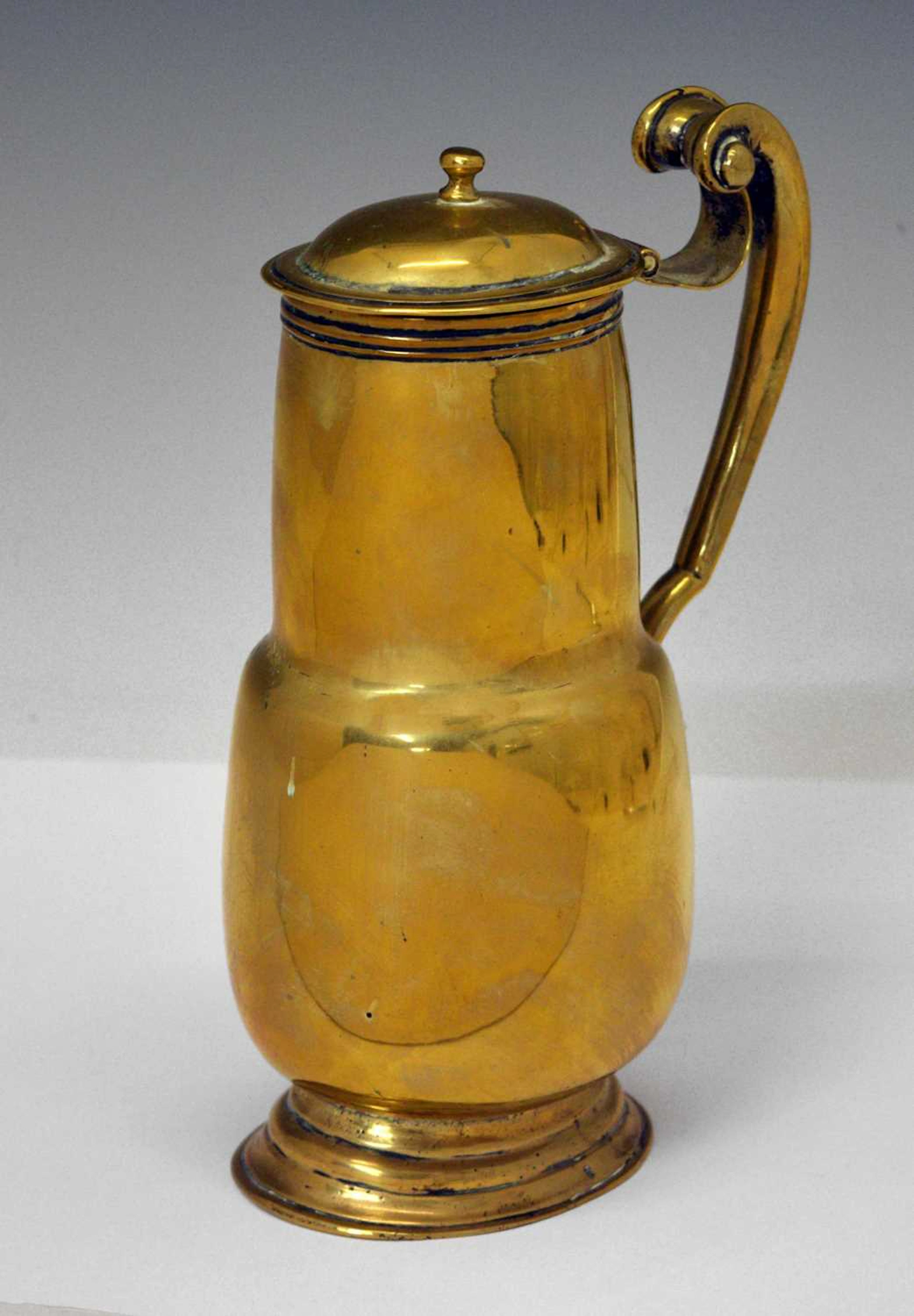 18th century French Louis XV brass shaving mug