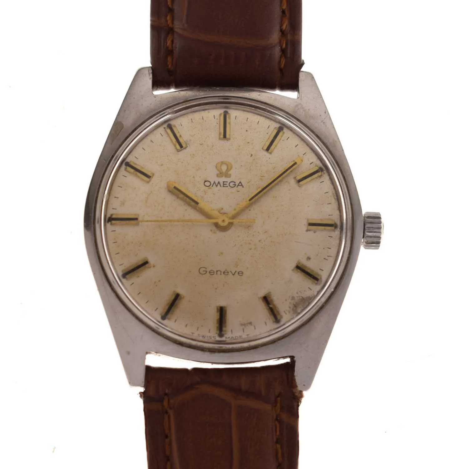 Vintage Omega Automatic Swiss Made Watch Dial ONLY Golden/Black With Date 29.4mm SOLD 1973 Ladies Omega Geneve - Birth Year Watches main image 4