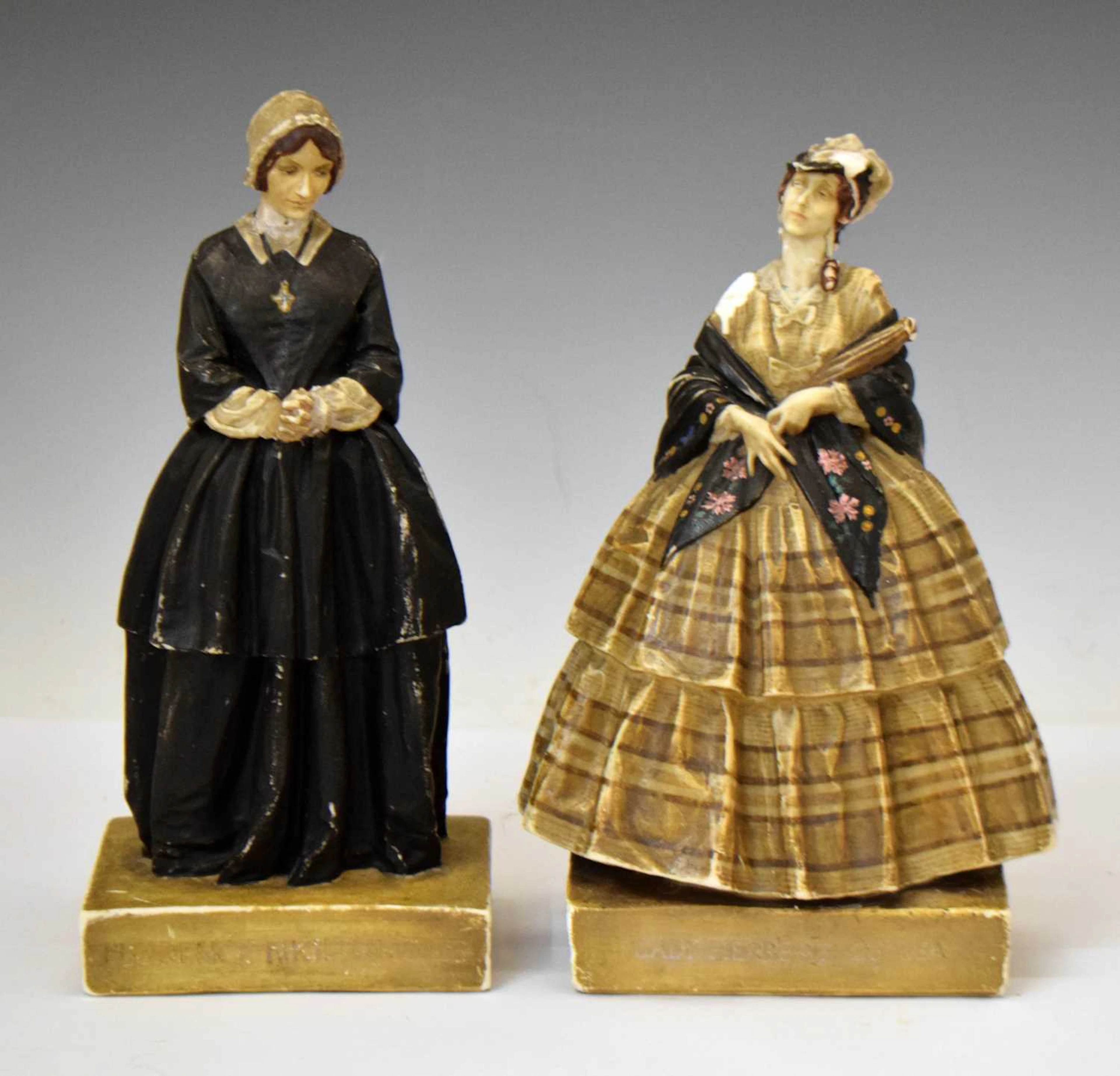 Agatha Walker (1888-1980) - Two wax and plaster named figures