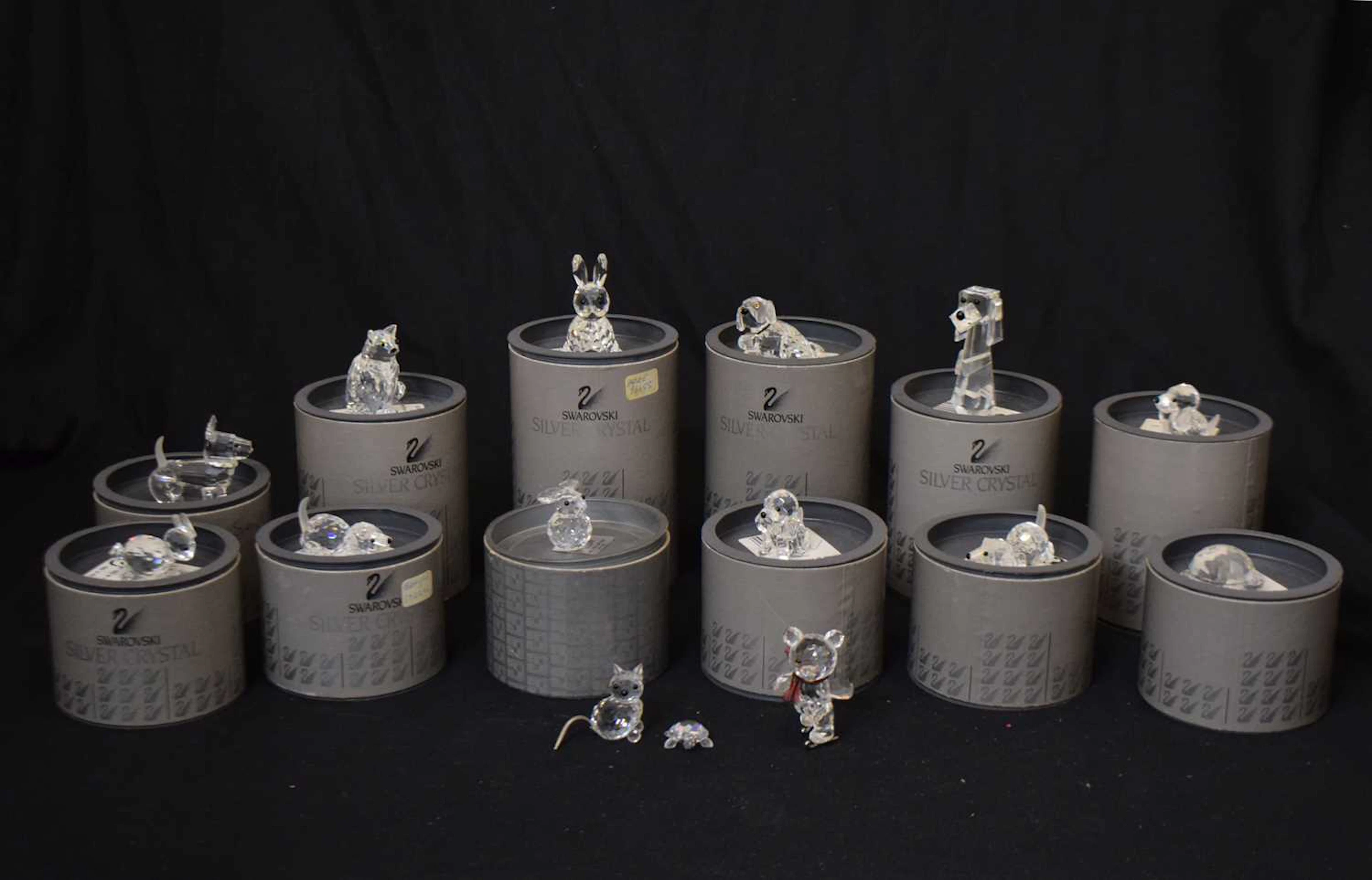 Swarovski - Collection of crystal 'pet' ornaments