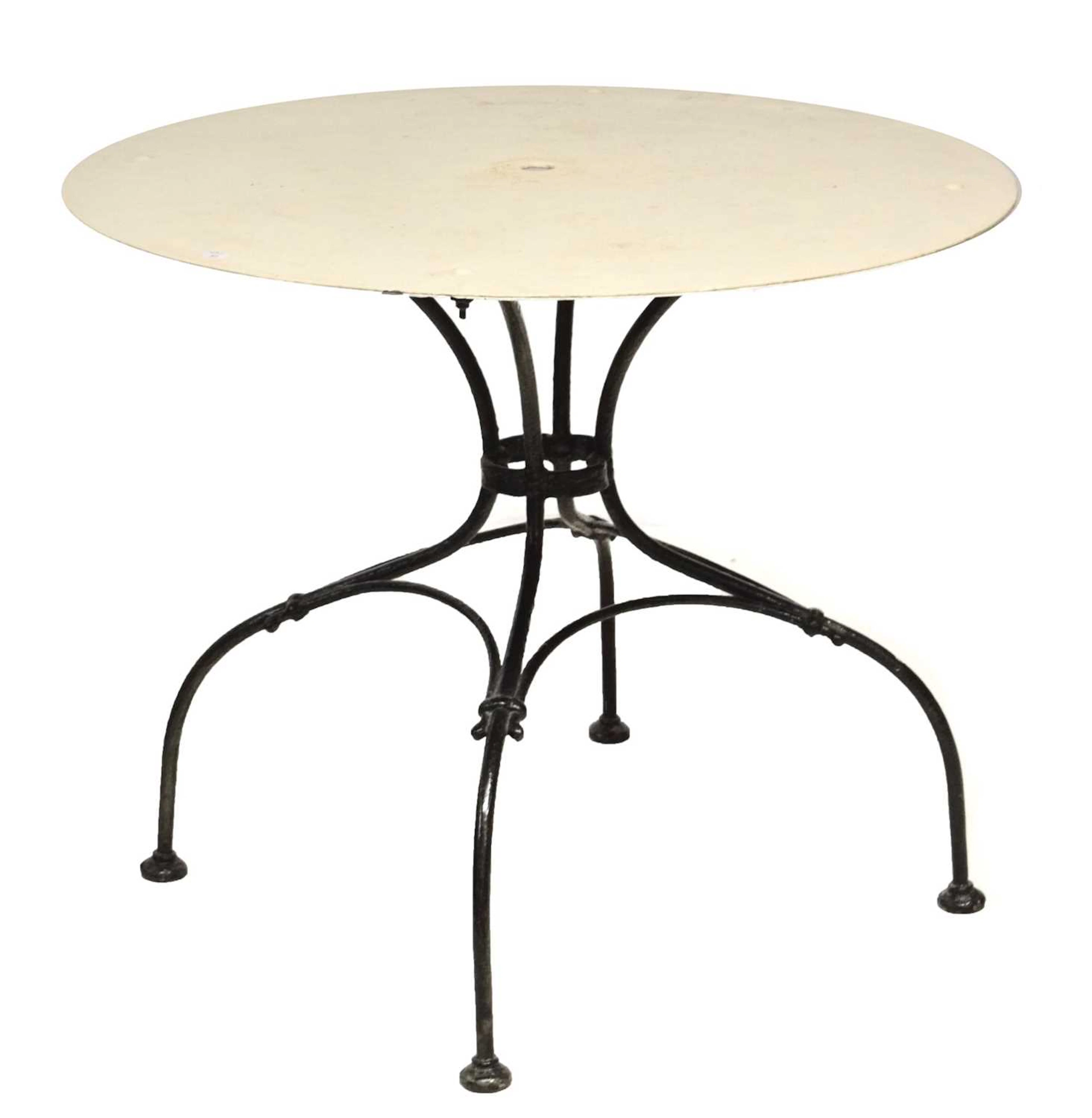 19th century French wrought iron and metal table