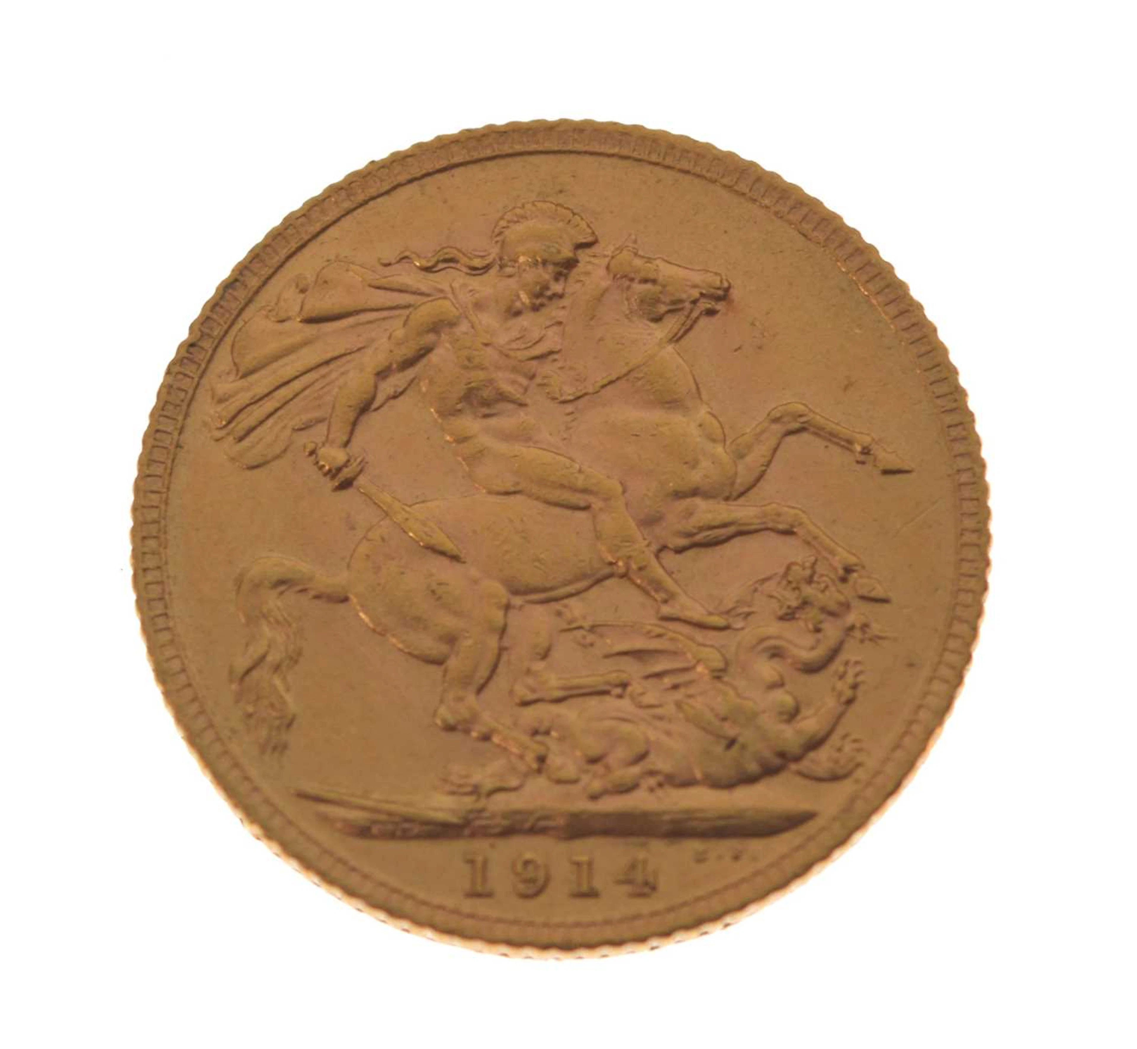 George V gold sovereign, 1914