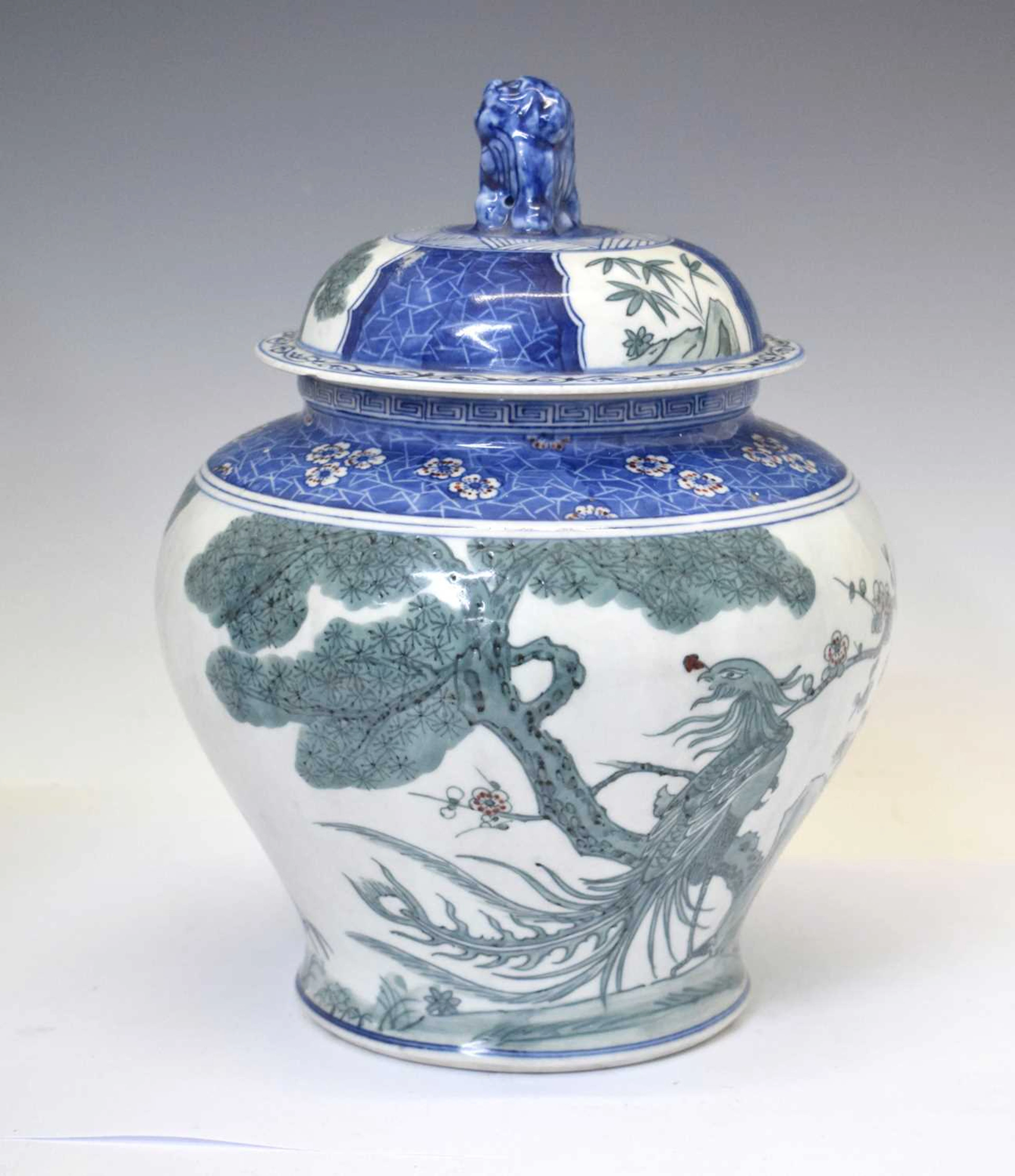 Chinese porcelain baluster vase and cover