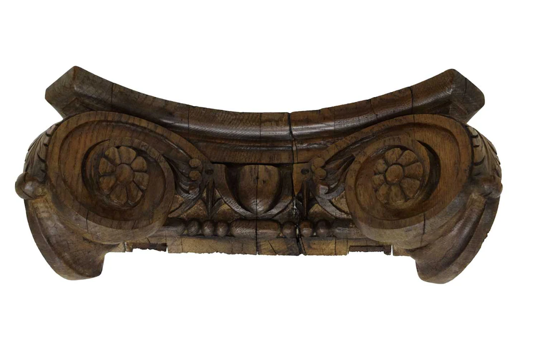 19th century carved oak capital