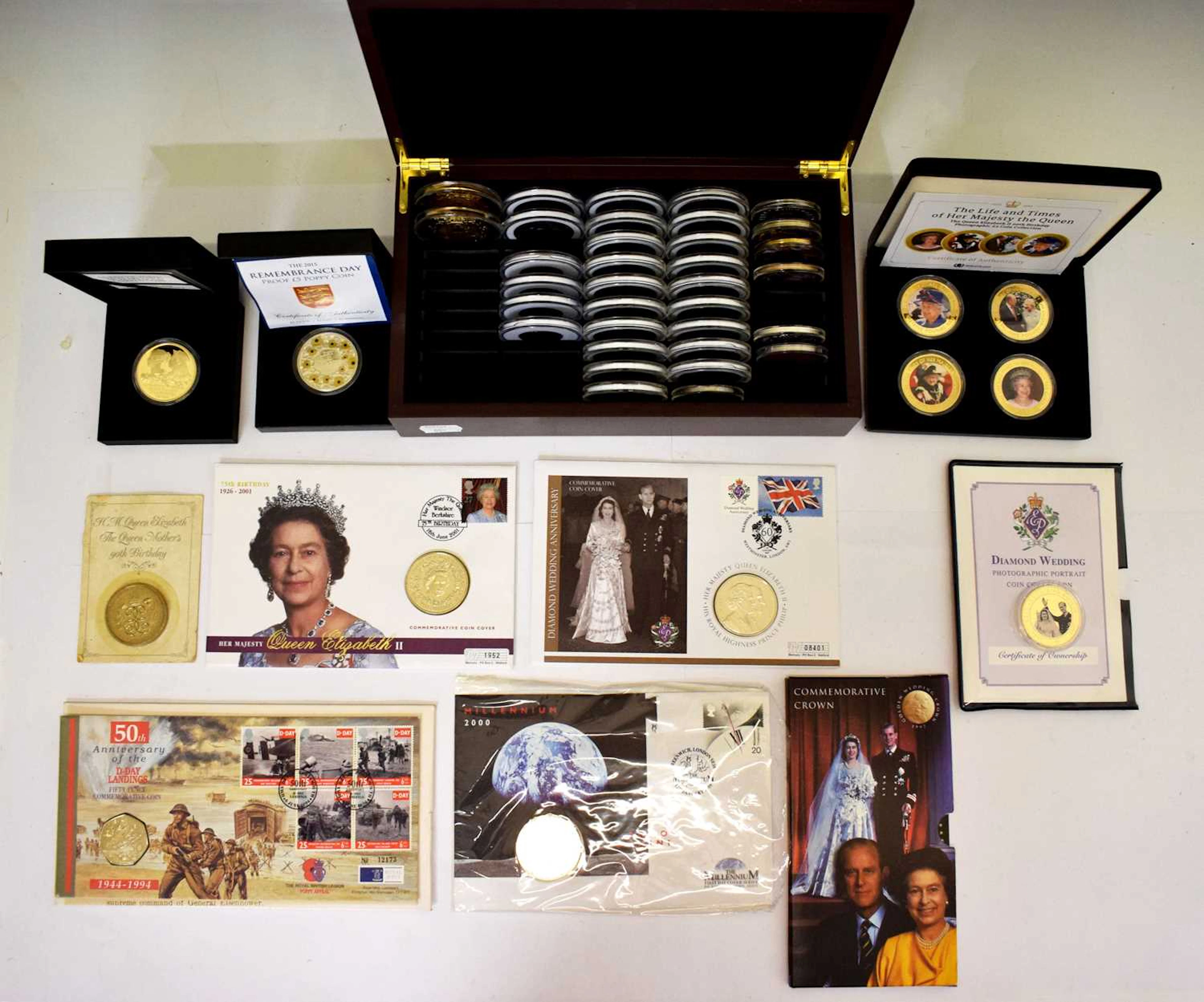 Collection of commemorative GB and World coins