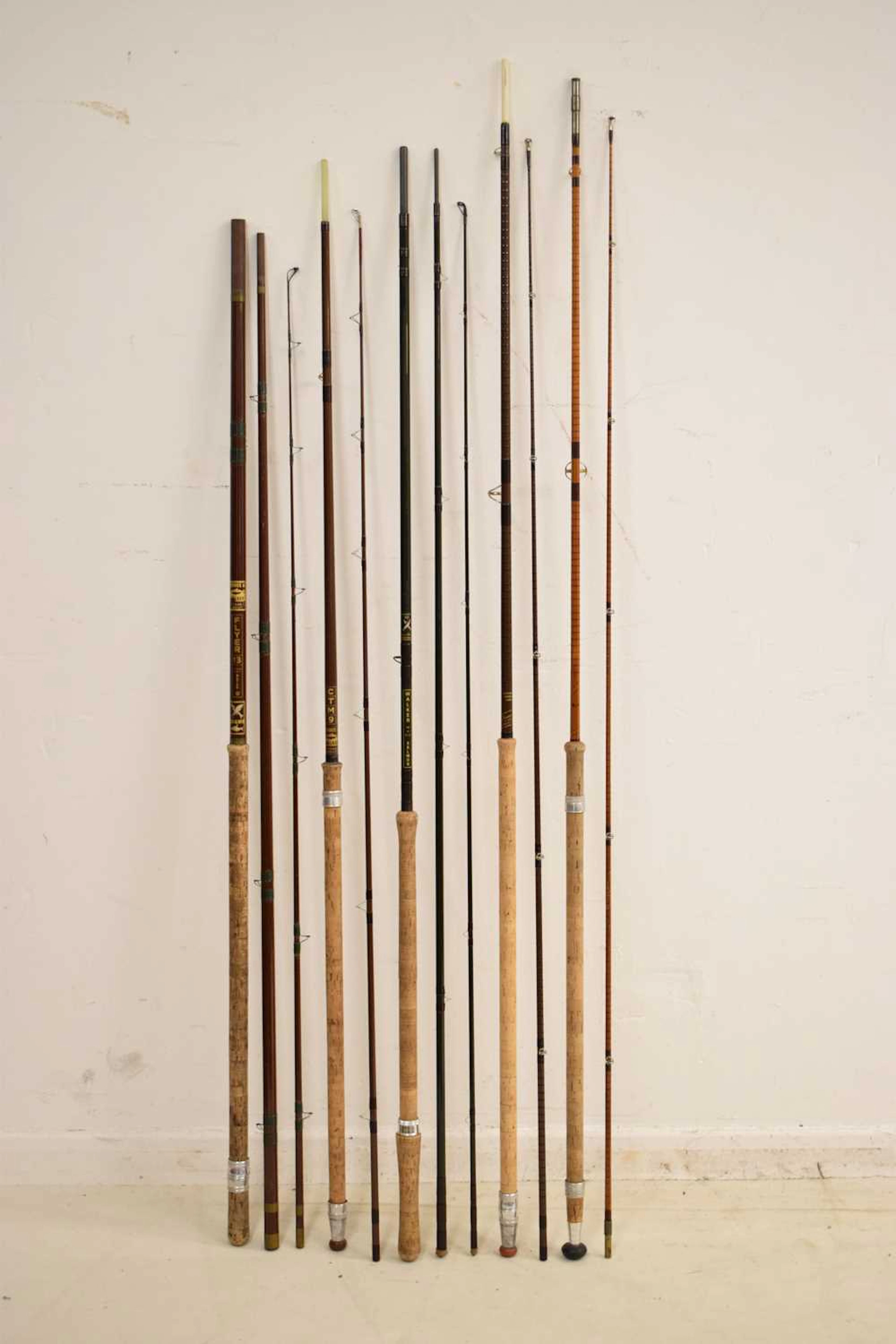 Two B.James & Son MK IV two piece fishing rods