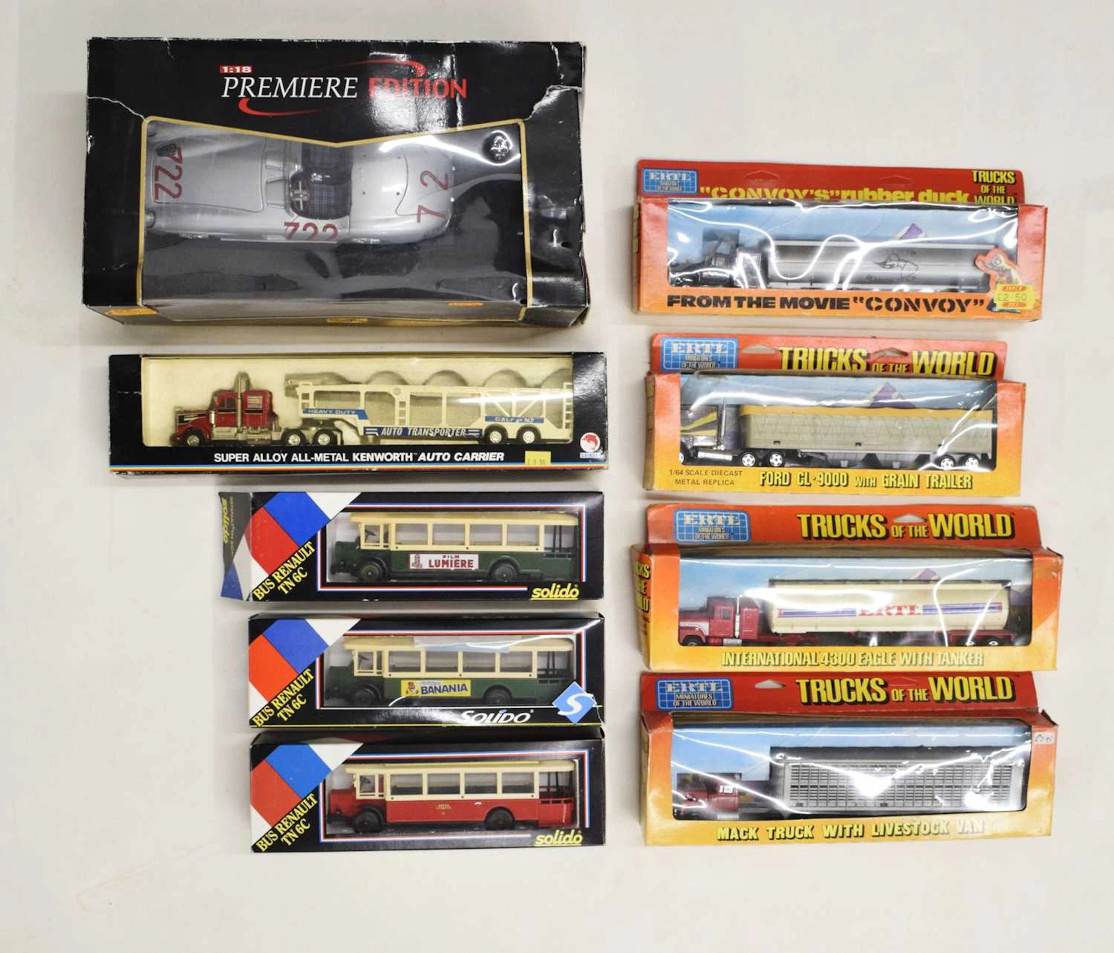Mixed group of boxed diecast model vehicles