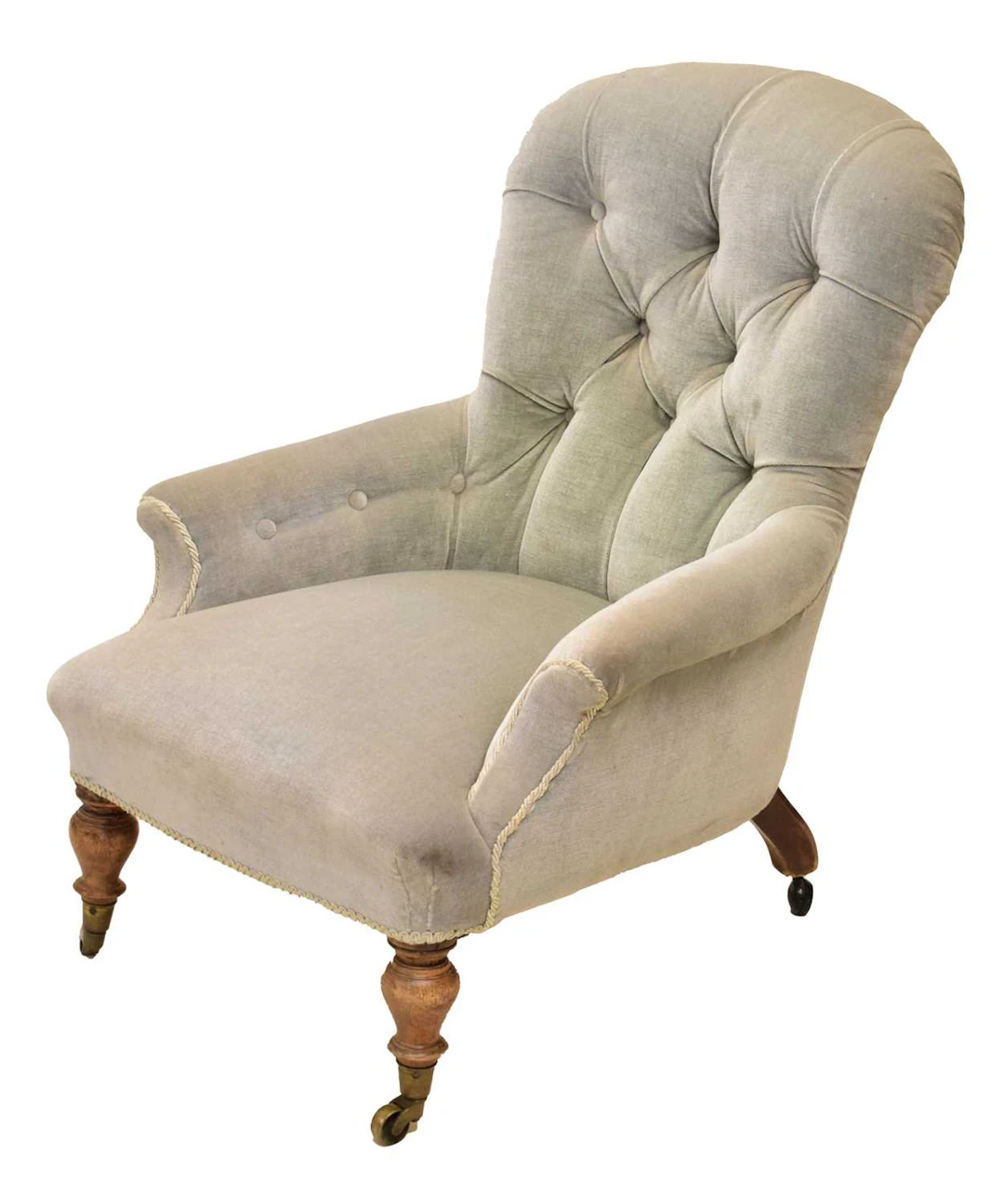 Victorian lady's deep-buttoned back chair
