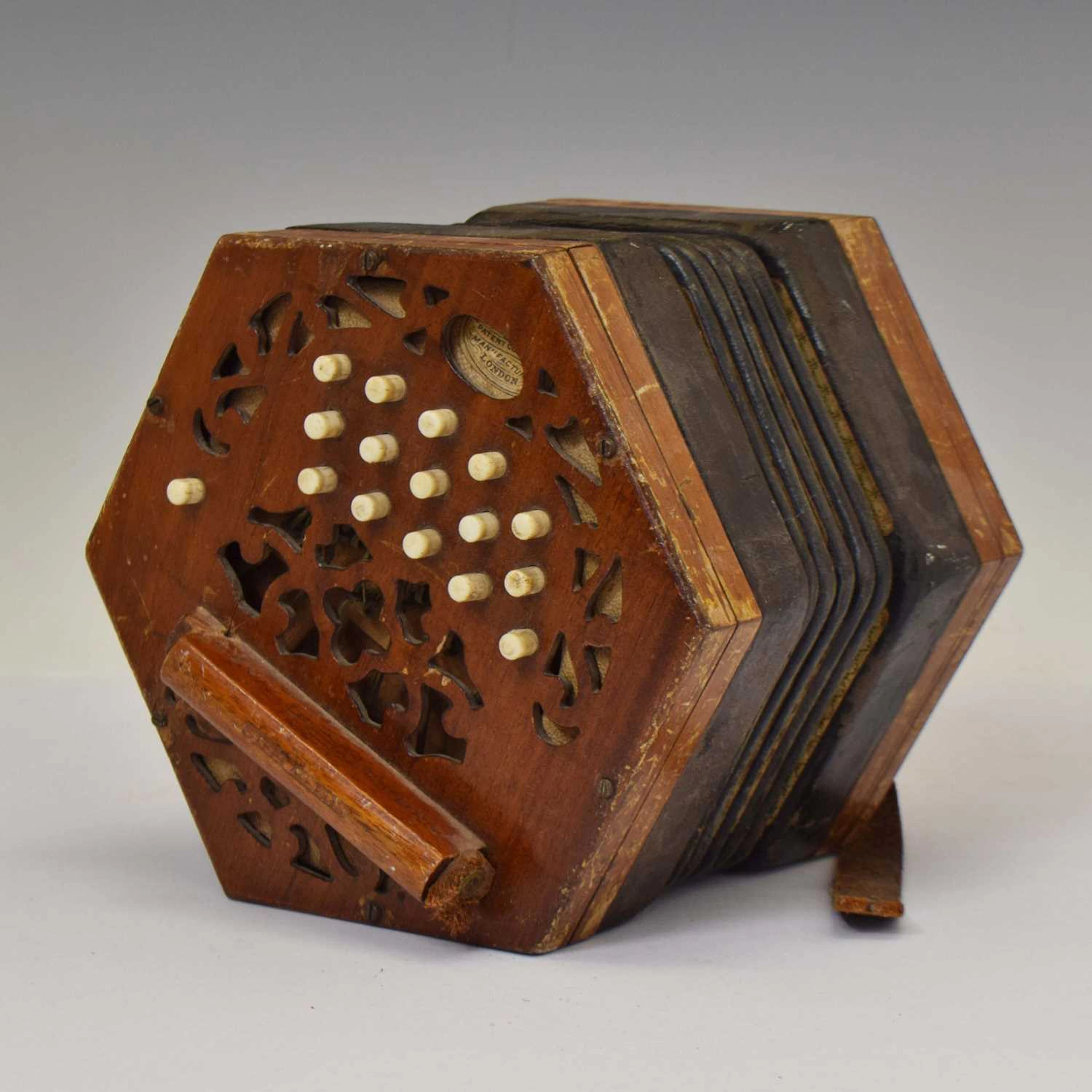 Late 19th century Lachenal & Co. thirty key concertina