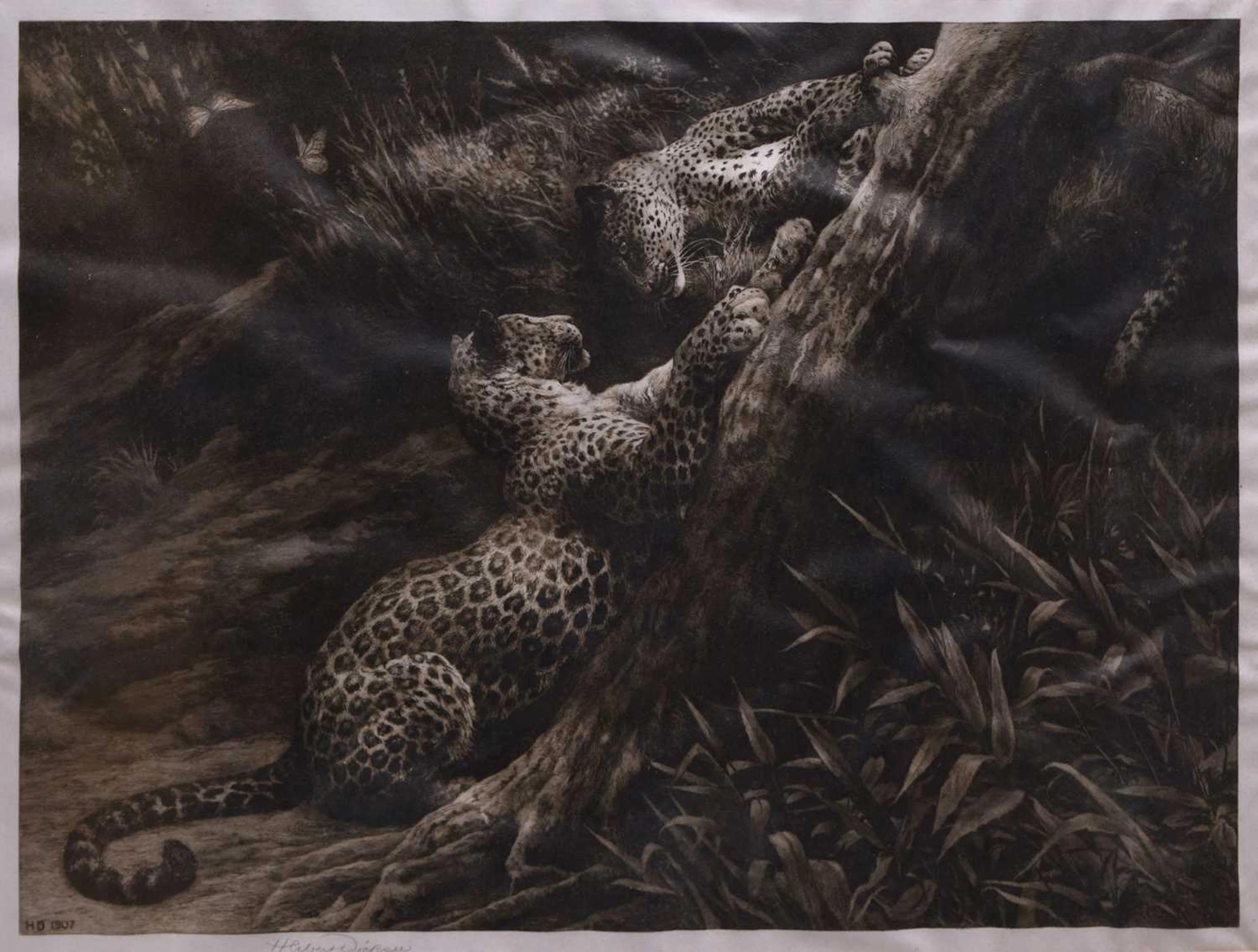 After Herbert Thomas Dicksee, (1862-1942) - 'Play', a signed etching