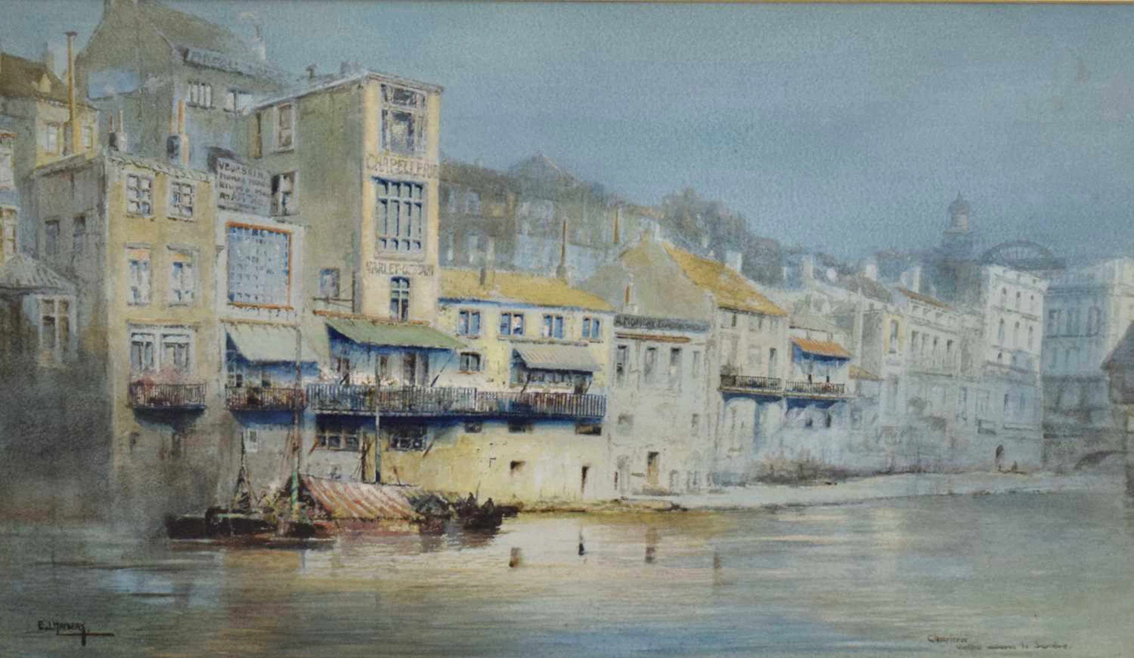 ARR Edgar James Maybery (British, 1887-1966) - Watercolour - 'Charleroi