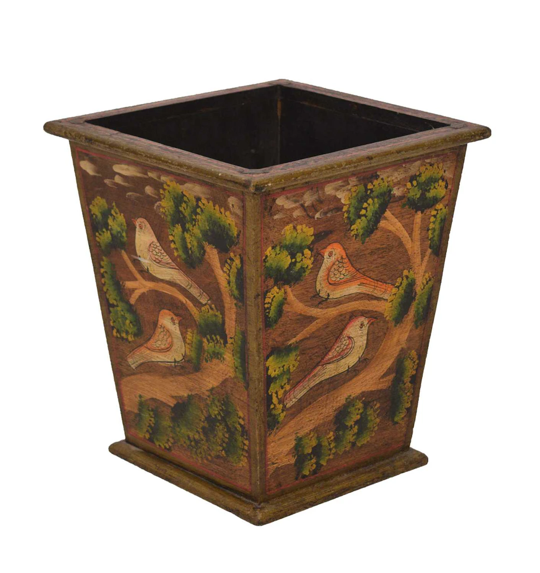 Indian Kashmiri-style waste paper bin