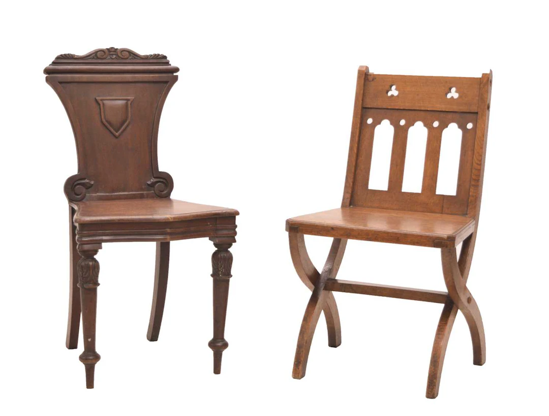 Mid 19th century mahogany hall chair