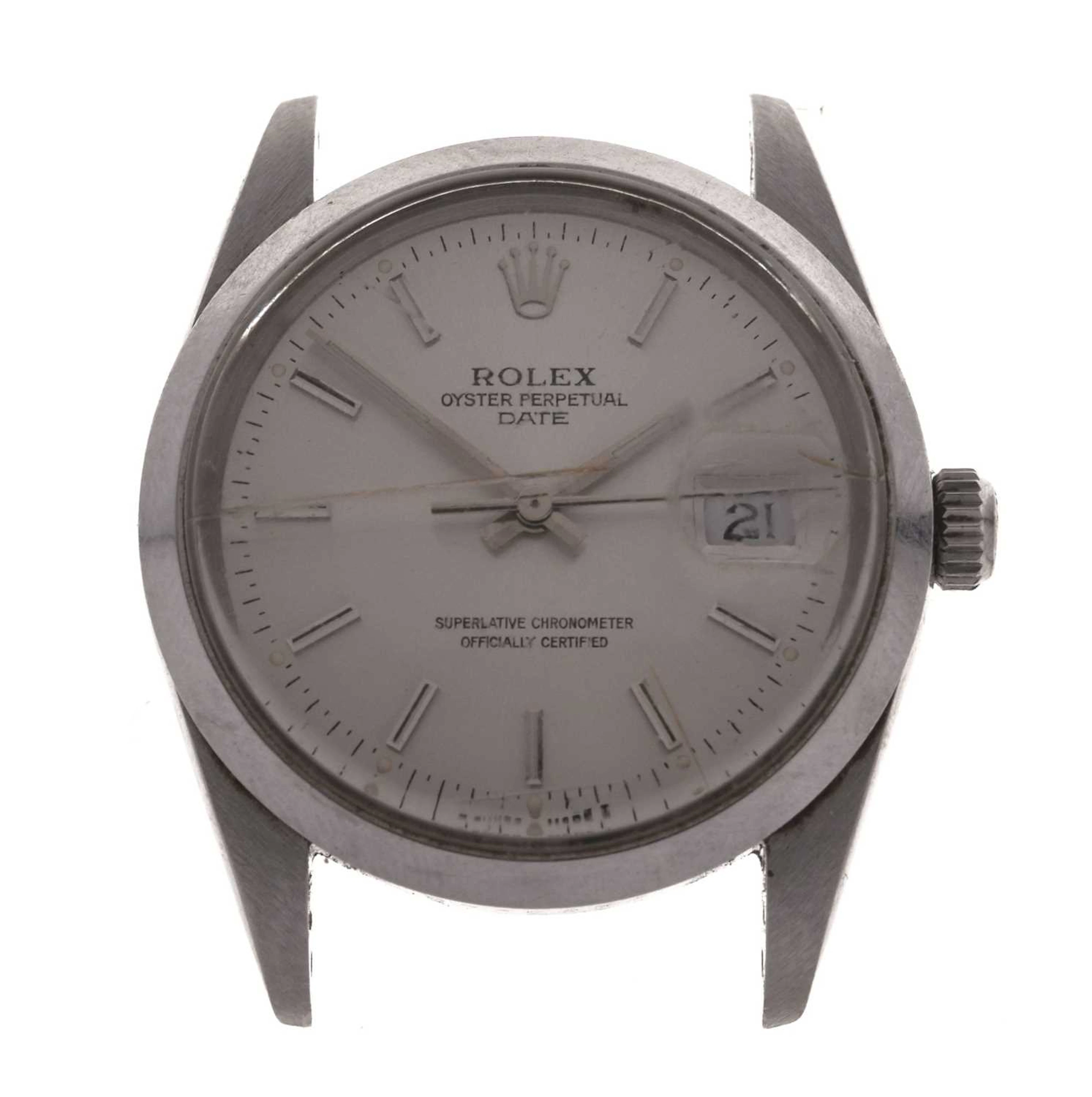 Rolex - Oyster Perpetual Date stainless steel watch head, ref. 15000