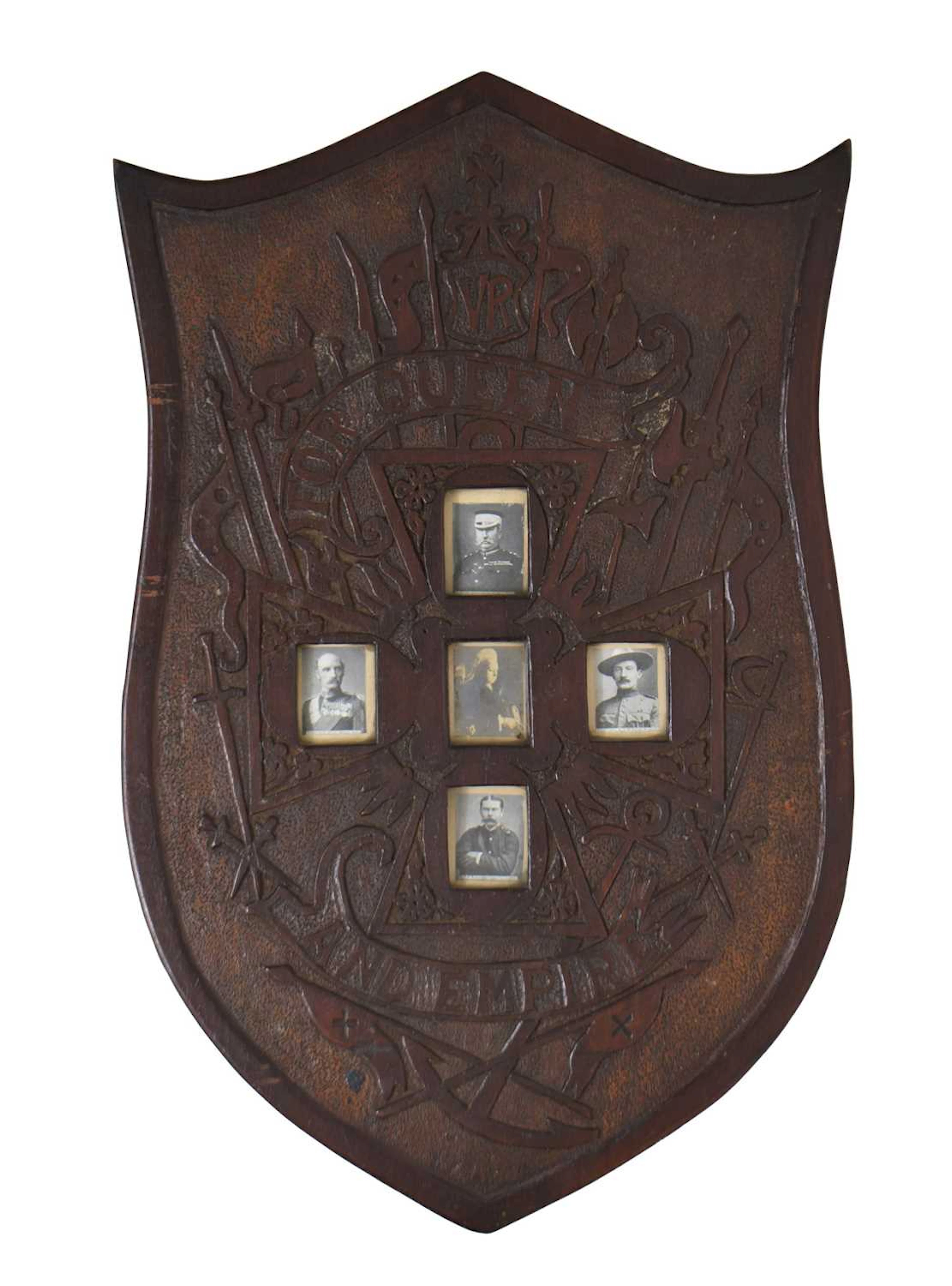 Late 19th century Boer War commemorative frame