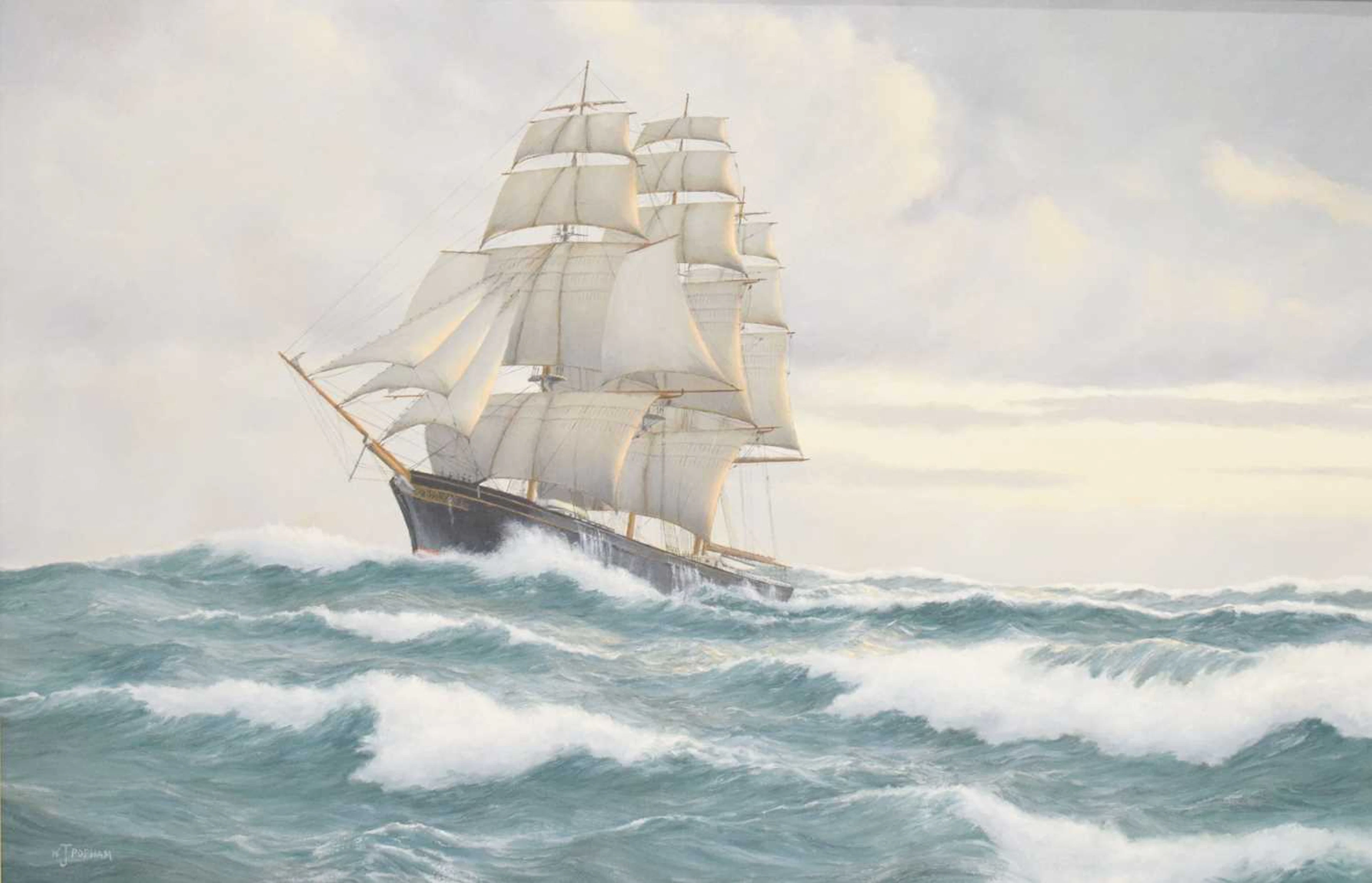 William John Popham (British, 20th century) - Oil on canvas - 'The