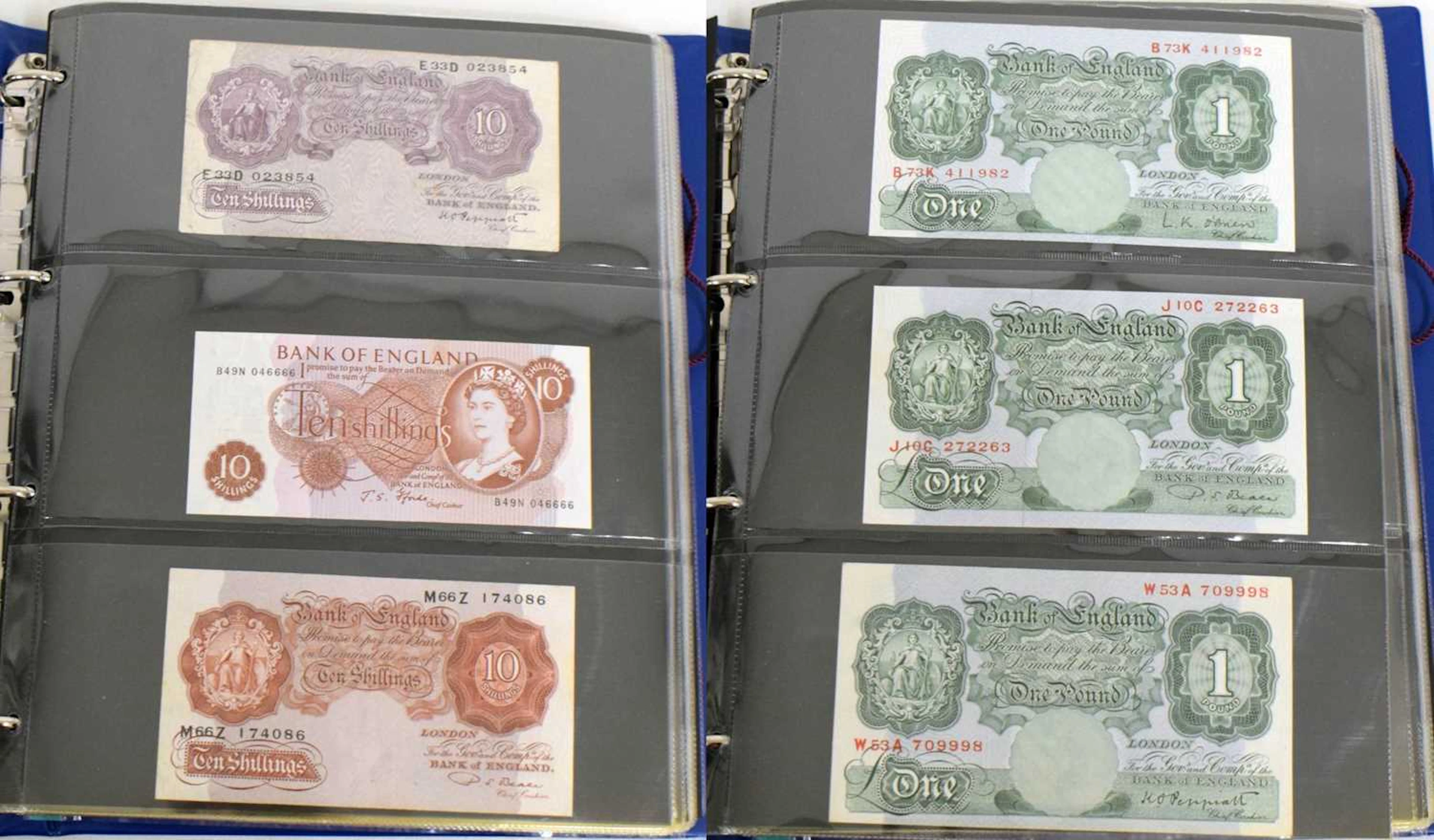 Collection of 20th century Bank of England banknotes, and British