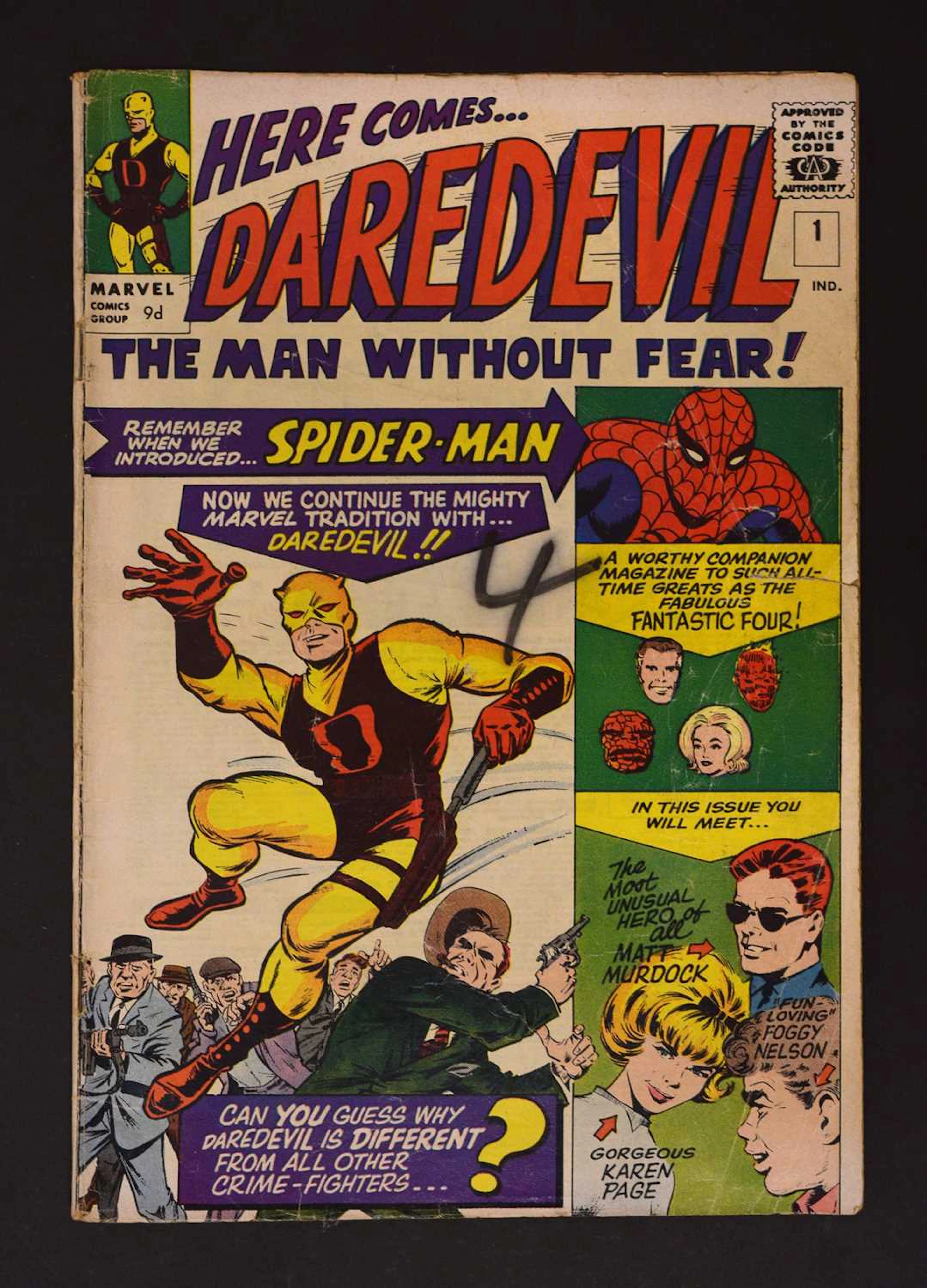 Here Comes...Daredevil The Man Without Fear!, No. 1, (Marvel Comics